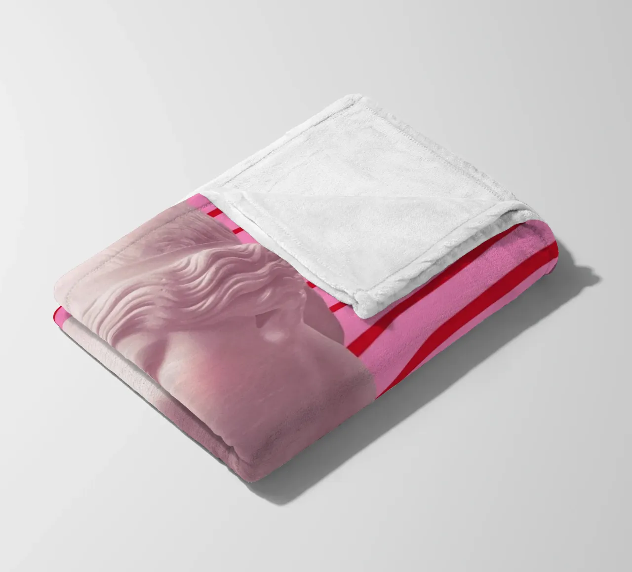 Goddess on pink and red stripes coperta in pile da GraceDigitalArtCo