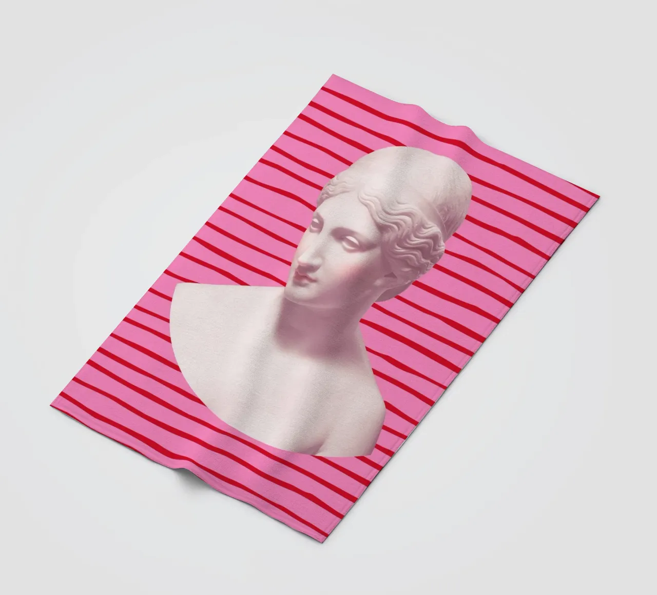 Goddess on pink and red stripes coperta in pile da GraceDigitalArtCo