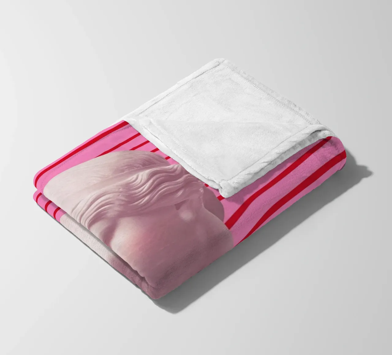 Goddess on pink and red stripes coperta in pile da GraceDigitalArtCo