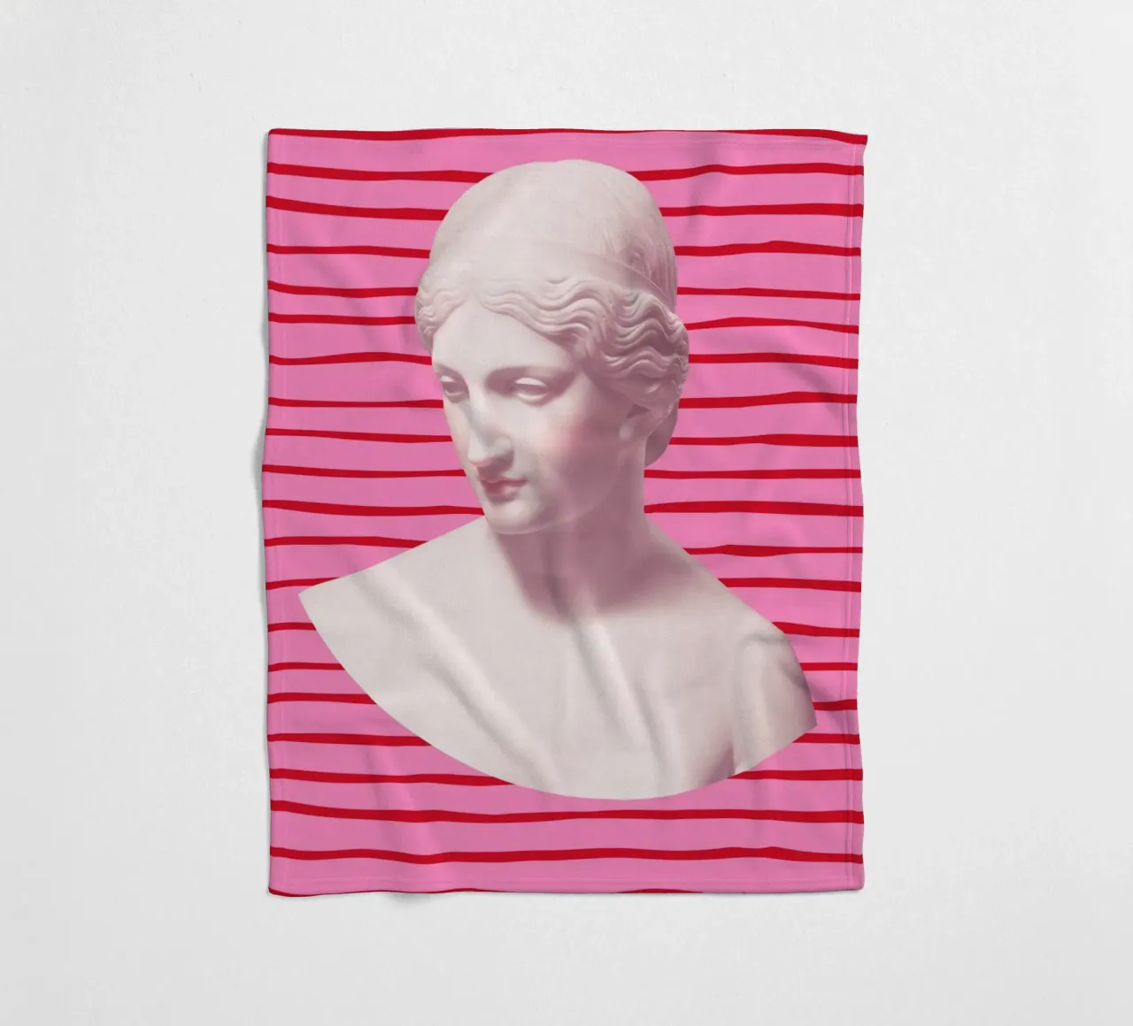 Goddess on pink and red stripes coperta in pile da GraceDigitalArtCo