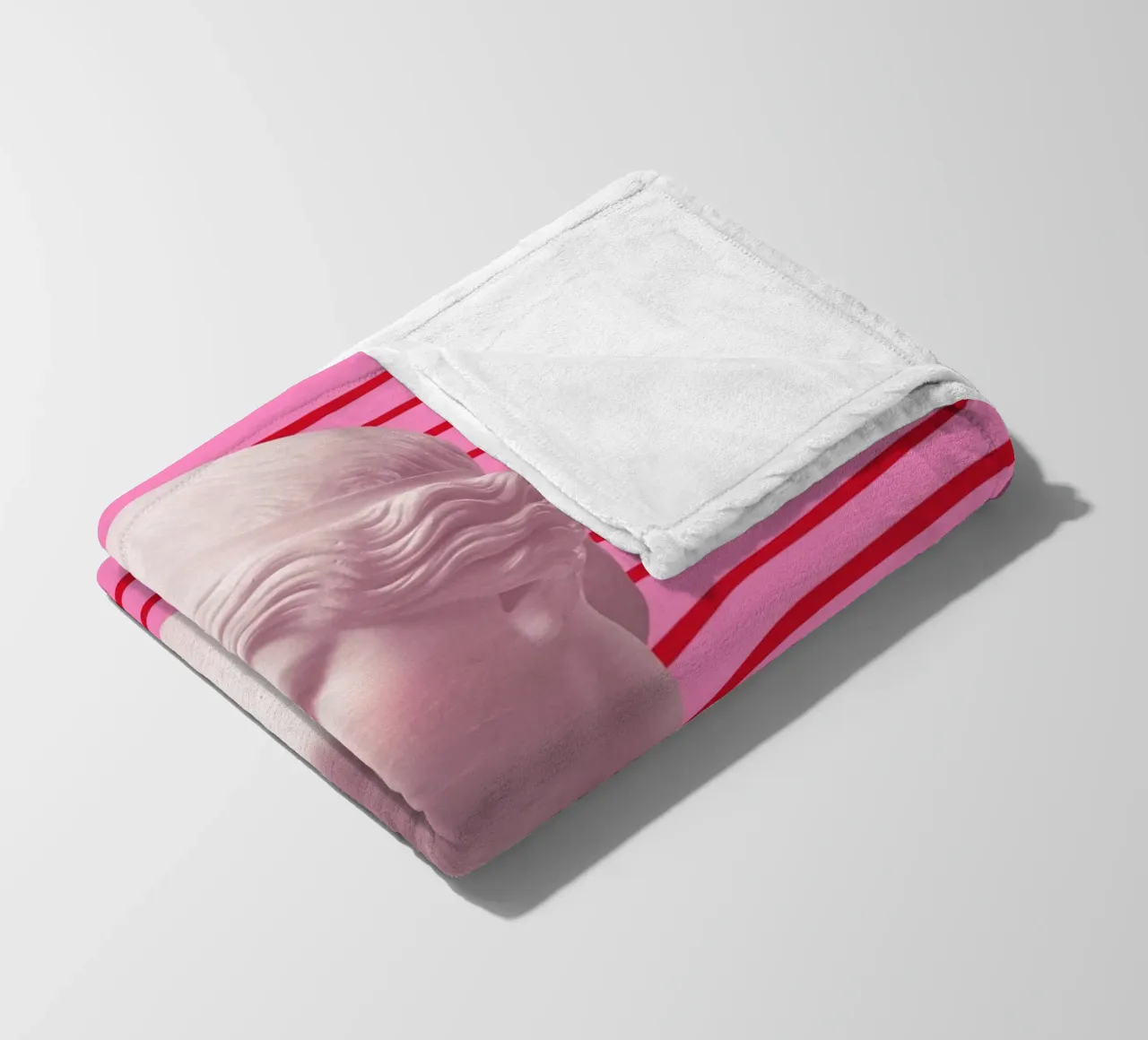 Goddess on pink and red stripes coperta in pile da GraceDigitalArtCo