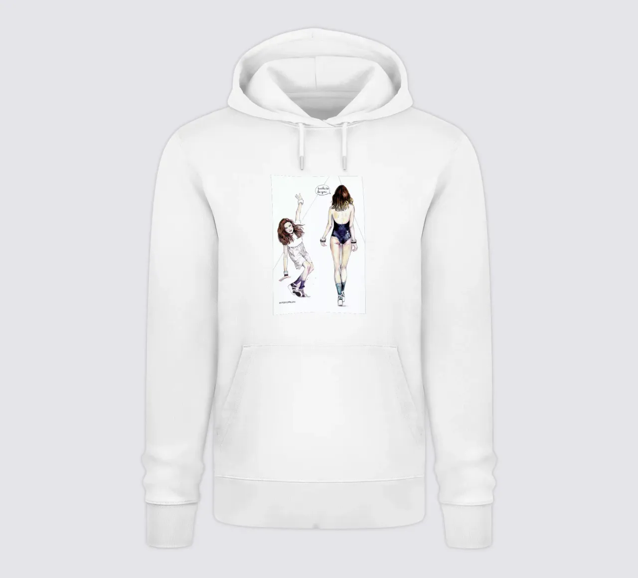 Models Falling 3 felpa con cappuccio da Meegan Barnes