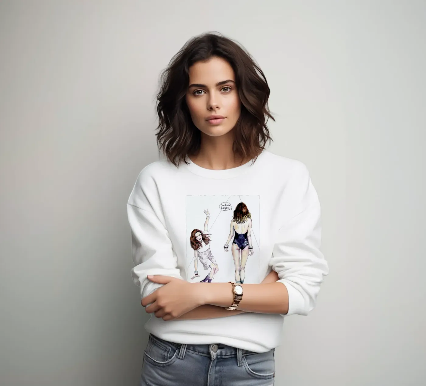 Models Falling 3 felpa da Meegan Barnes