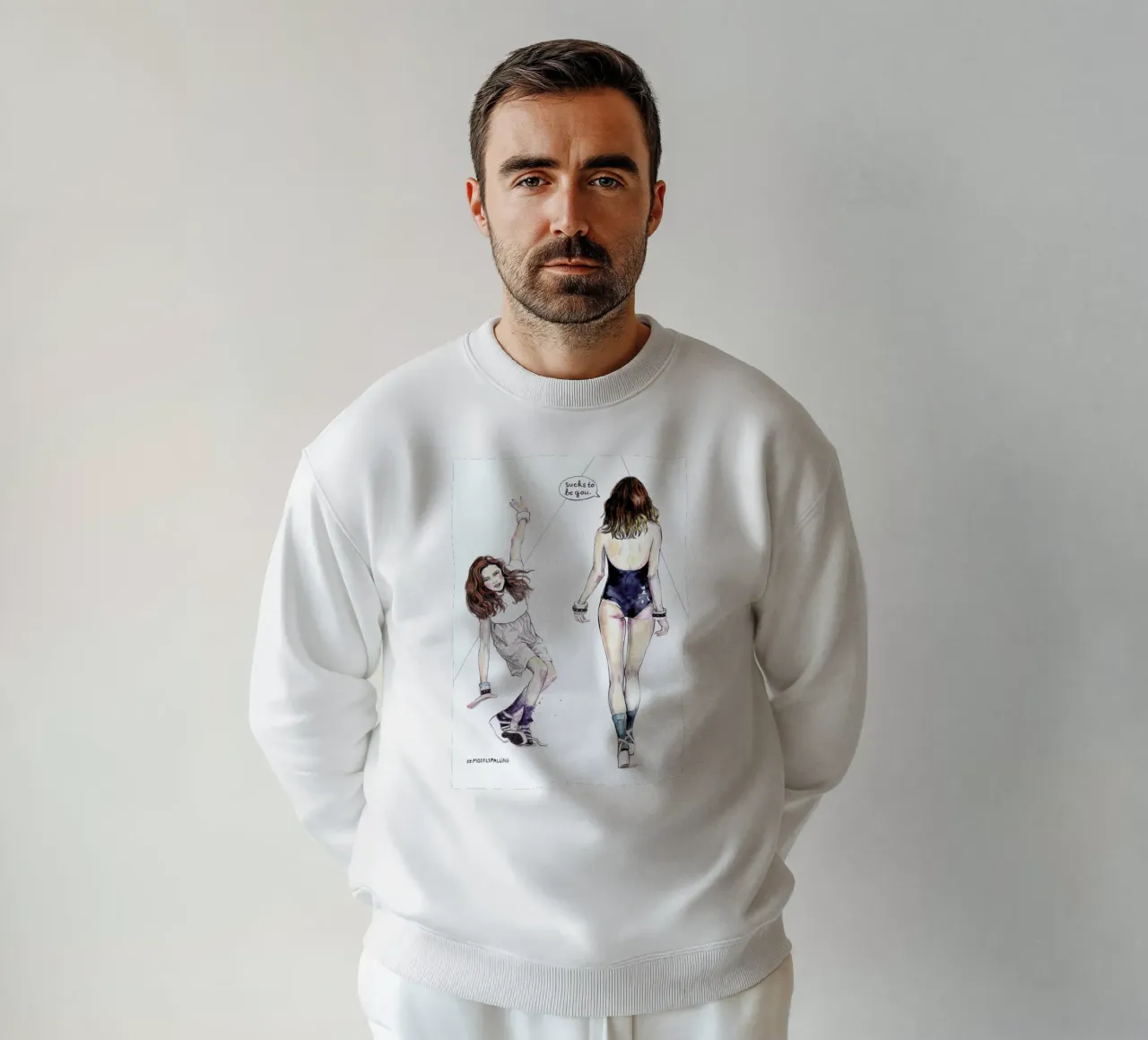 Models Falling 3 Sweatshirt von Meegan Barnes