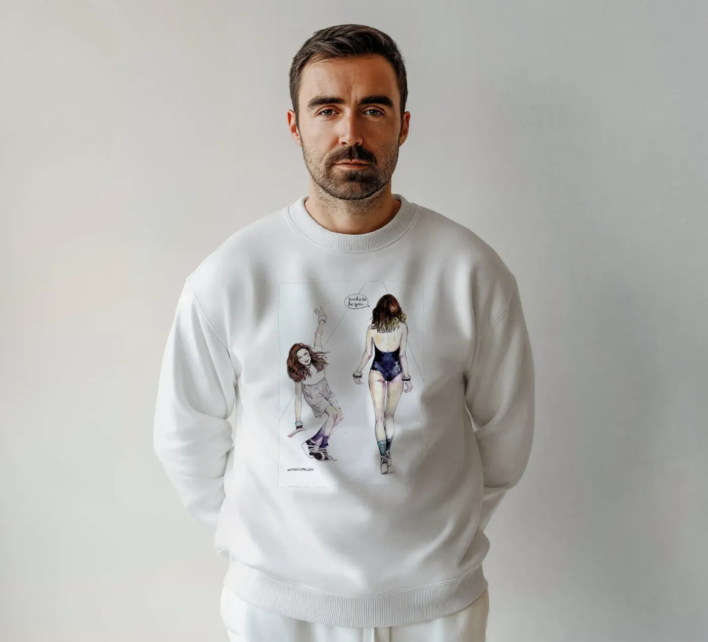 Models Falling 3 felpa da Meegan Barnes