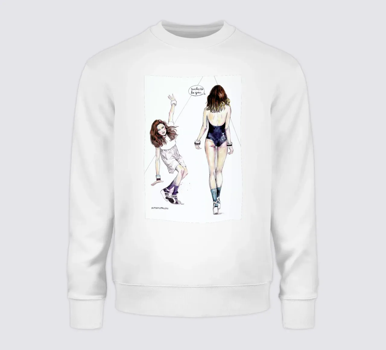 Models Falling 3 Sweatshirt von Meegan Barnes