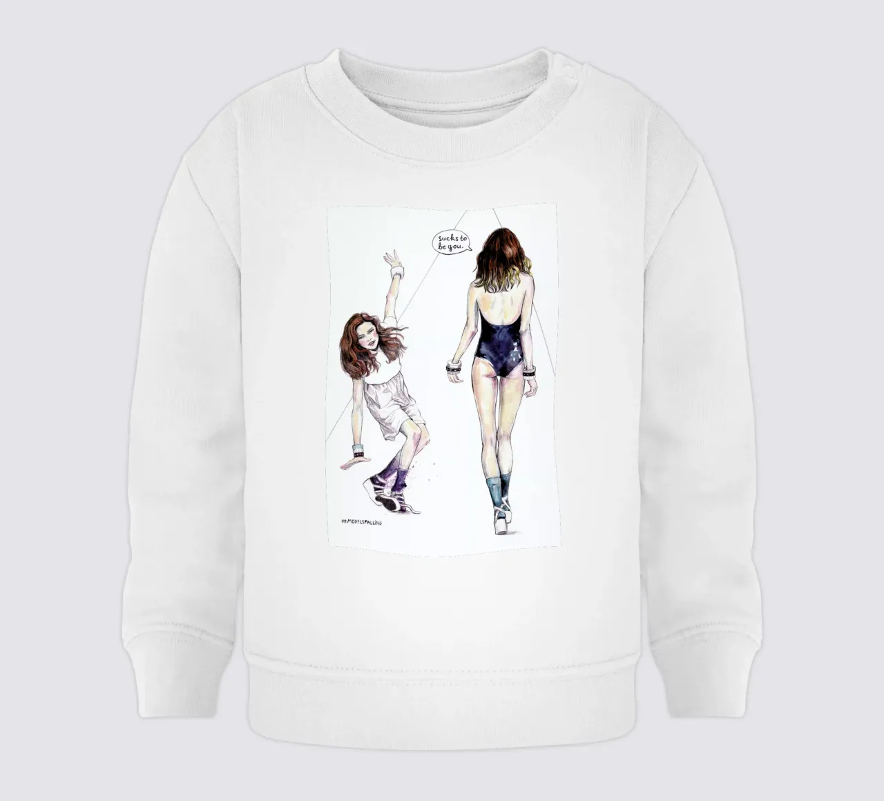 Models Falling 3 felpa neonato da Meegan Barnes