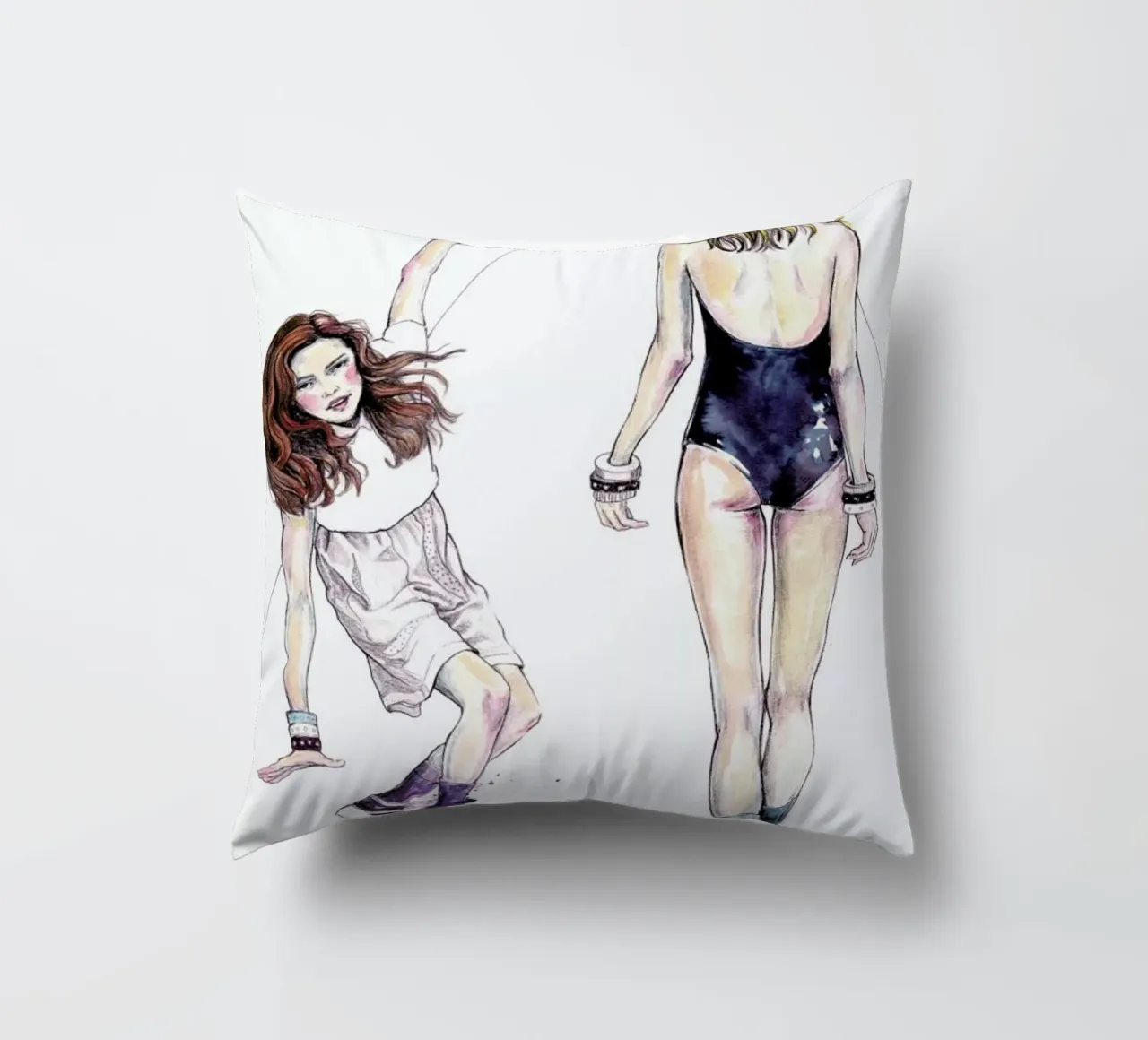 Models Falling 3 cuscino da Meegan Barnes