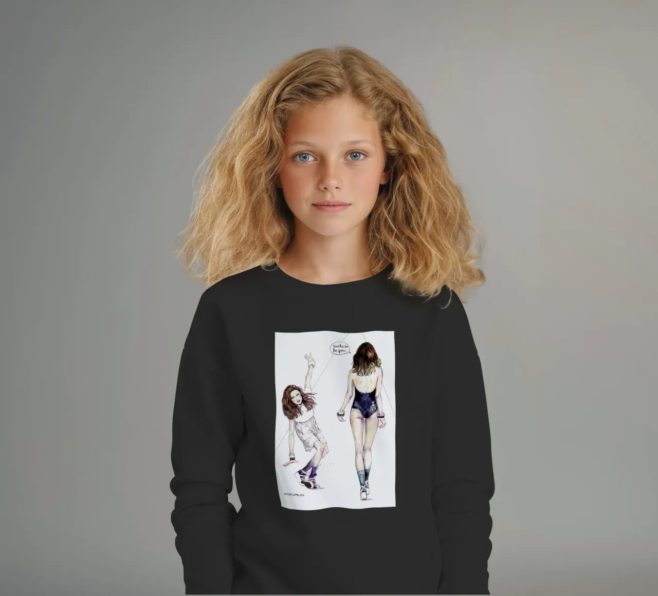 Models Falling 3 felpa bambino da Meegan Barnes