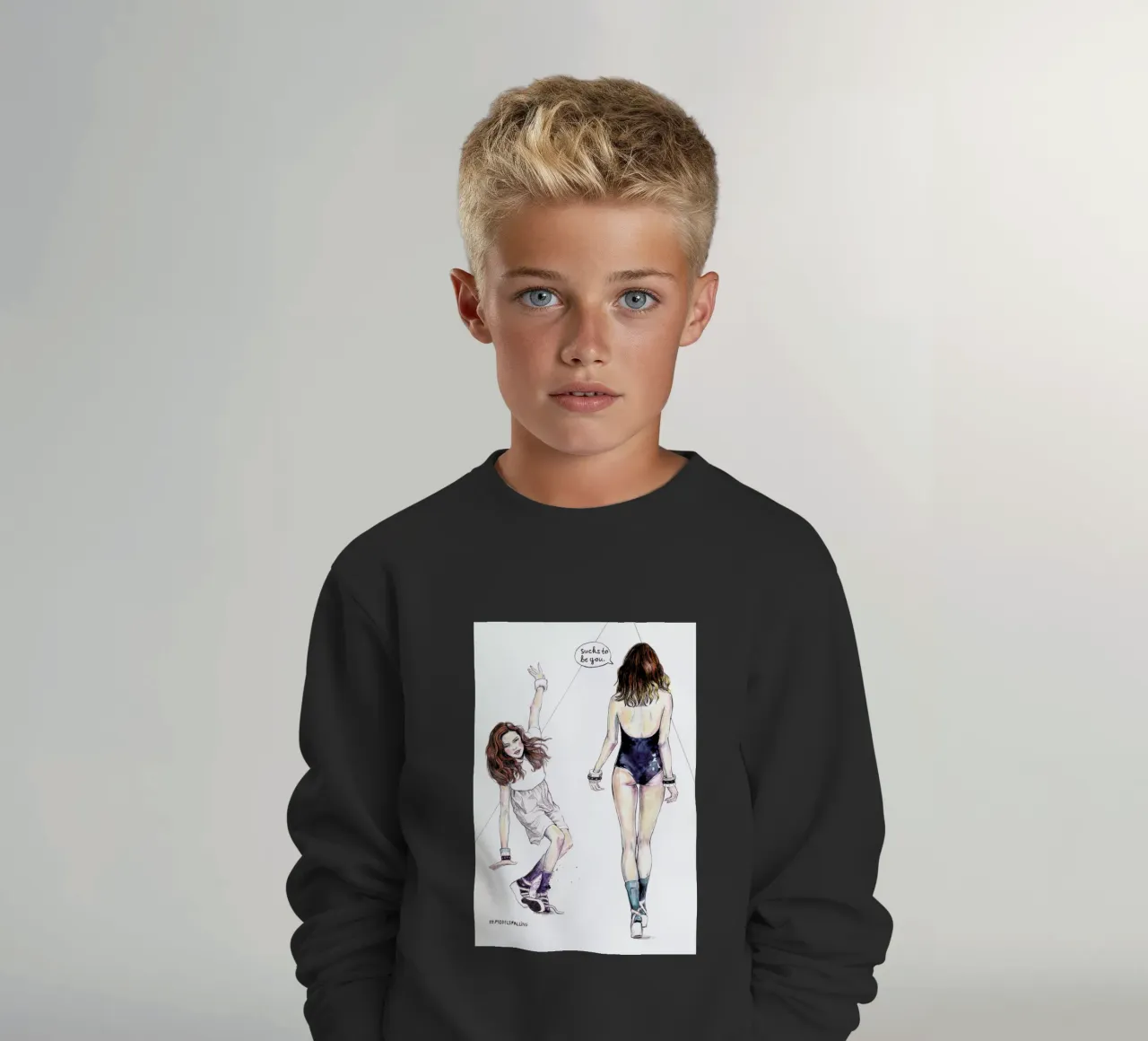 Models Falling 3 felpa bambino da Meegan Barnes