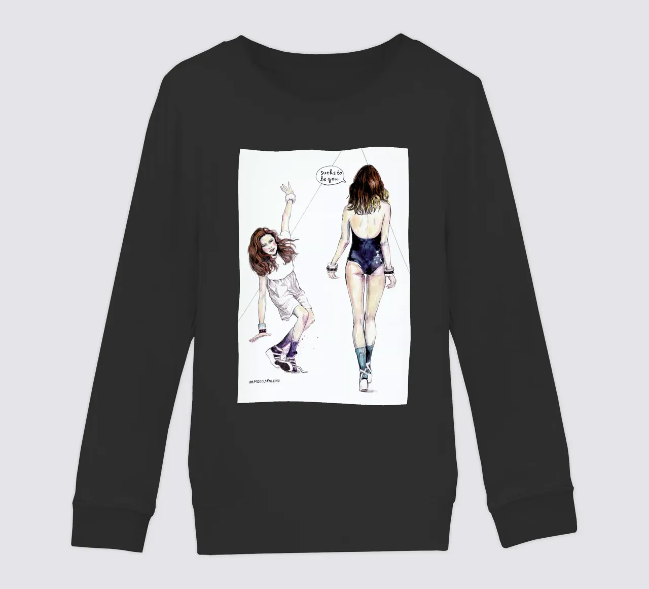 Models Falling 3 felpa bambino da Meegan Barnes