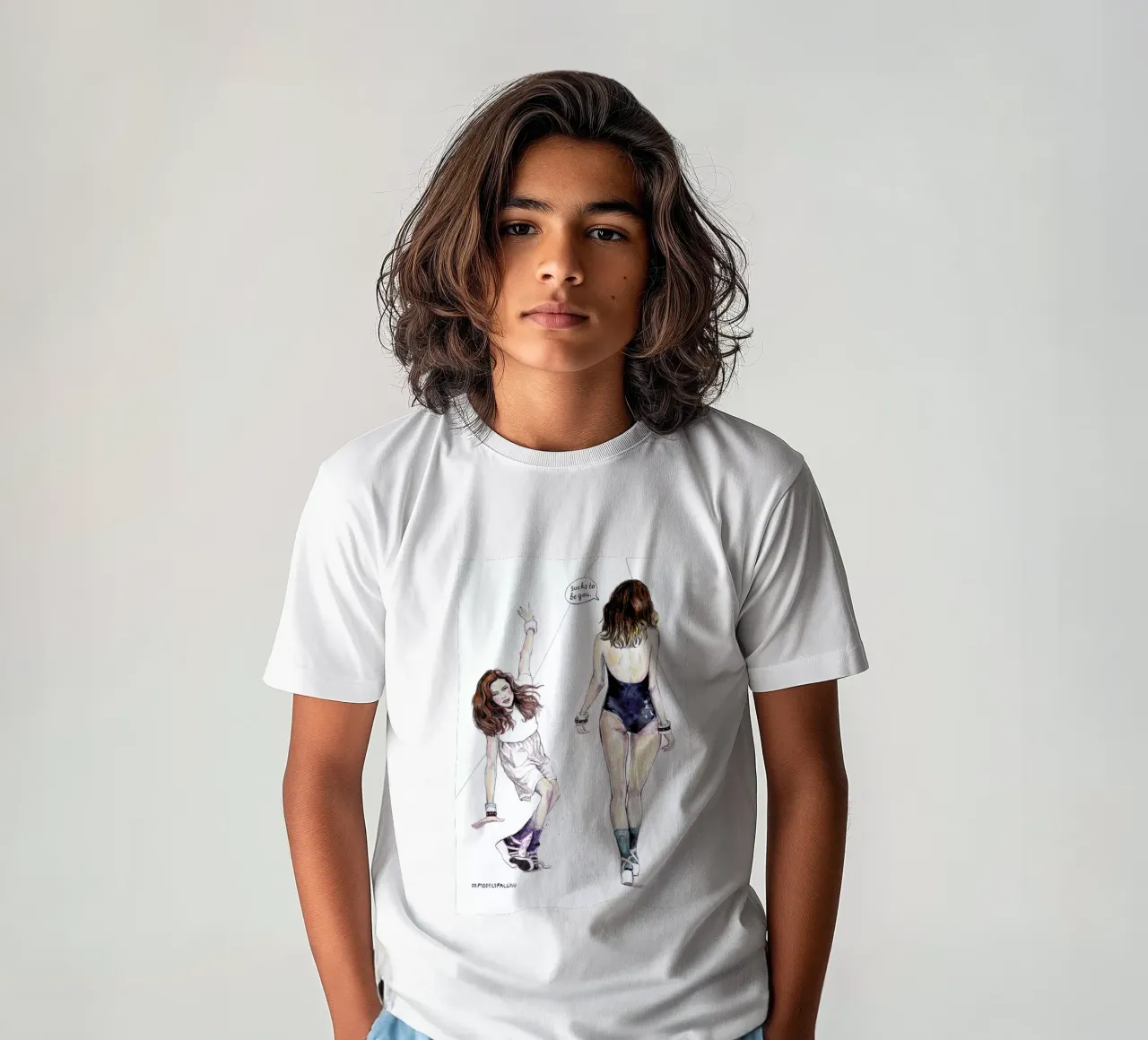 Models Falling 3 t-shirt bambini da Meegan Barnes