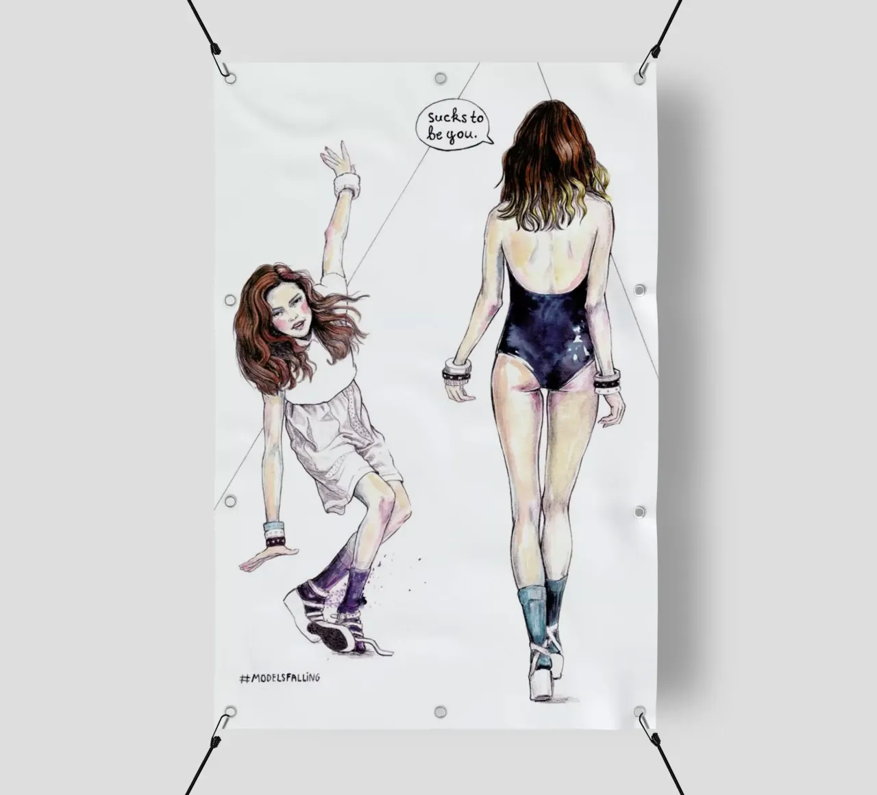 Models Falling 3 telo in pvc da Meegan Barnes
