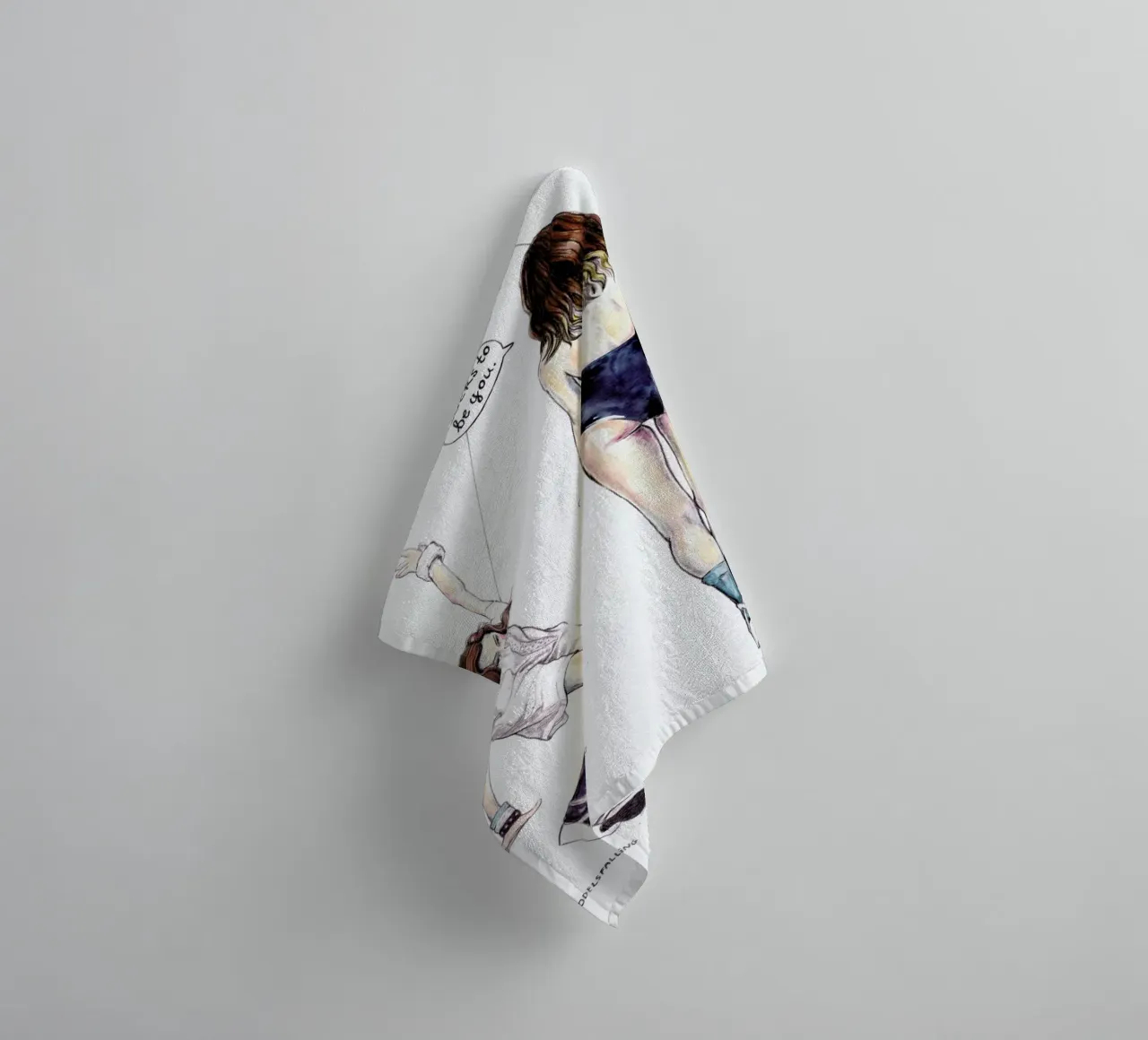 Models Falling 3 asciugamano da bagno da Meegan Barnes