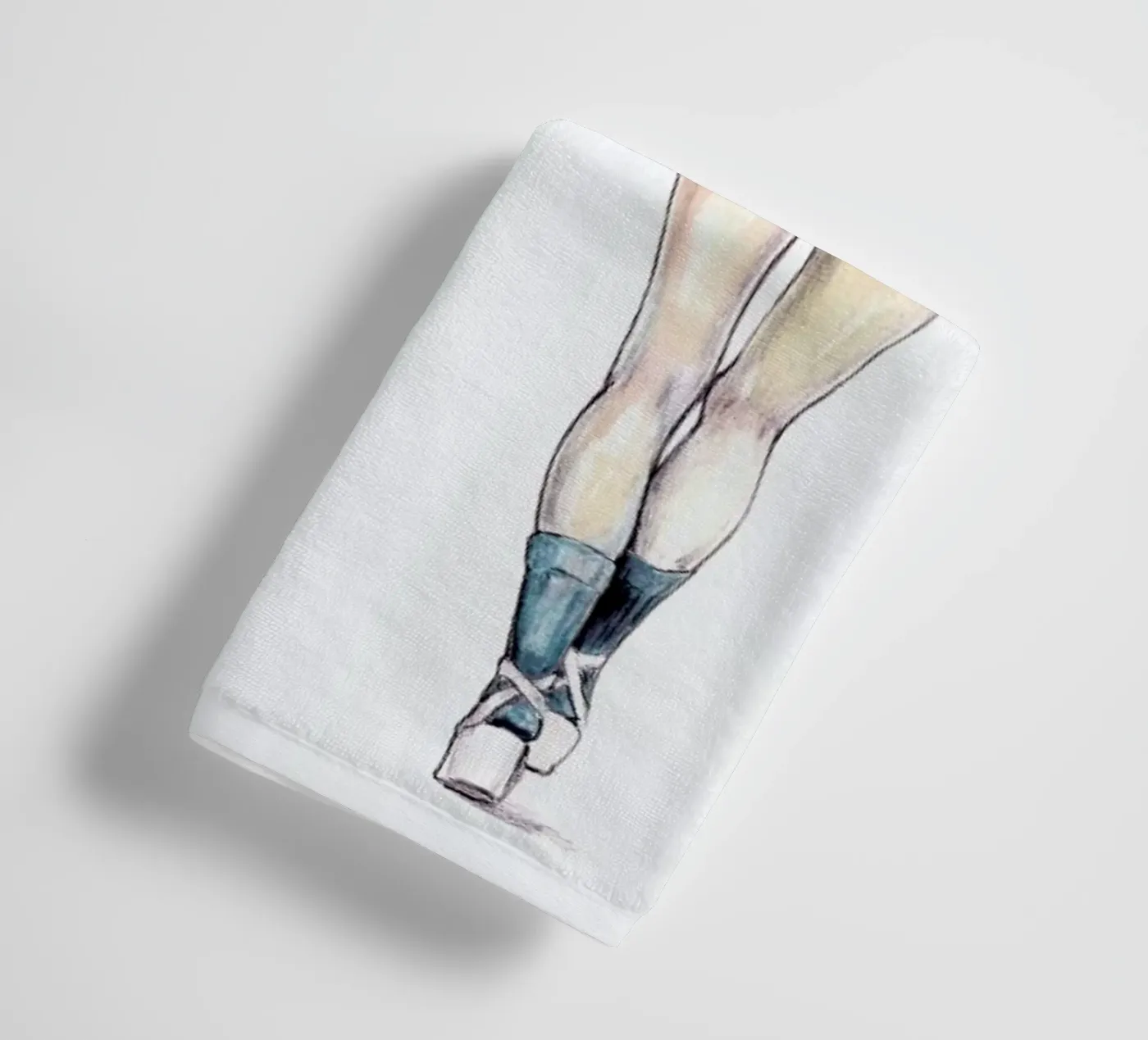 Models Falling 3 towel by Meegan Barnes