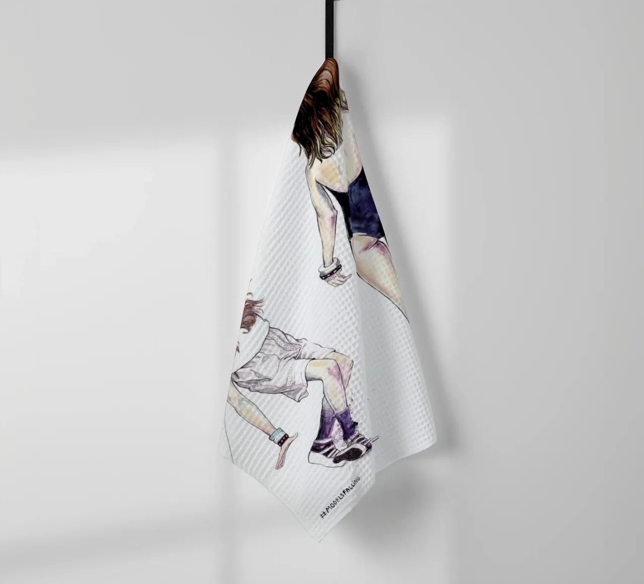 Models Falling 3 canovaccio da cucina da Meegan Barnes