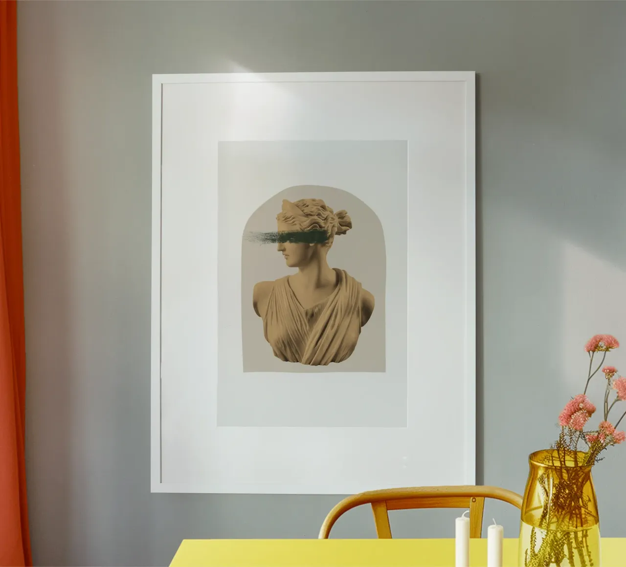 Mustard and Green Artemis Goddess Art Hahnemühle von GraceDigitalArtCo