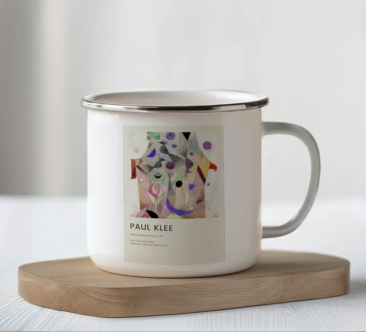 Klee - Persian Nightingales tazza in smalto da Vintage by JUNIQE