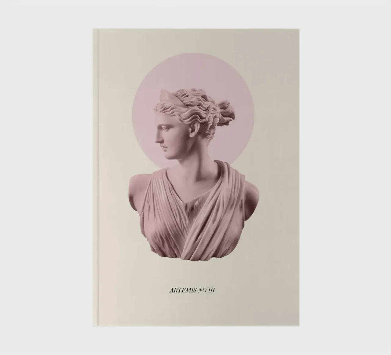 Artemis Halo Pink and Beige Goddess notebook by GraceDigitalArtCo