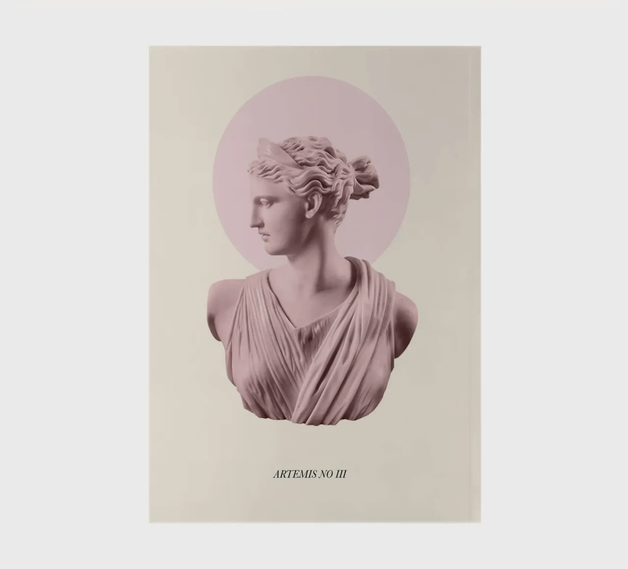 Artemis Halo Pink and Beige Goddess notebook by GraceDigitalArtCo