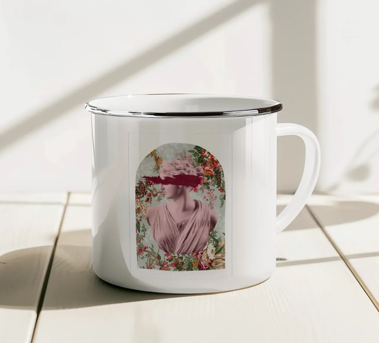 Floral Goddess tazza in smalto da GraceDigitalArtCo