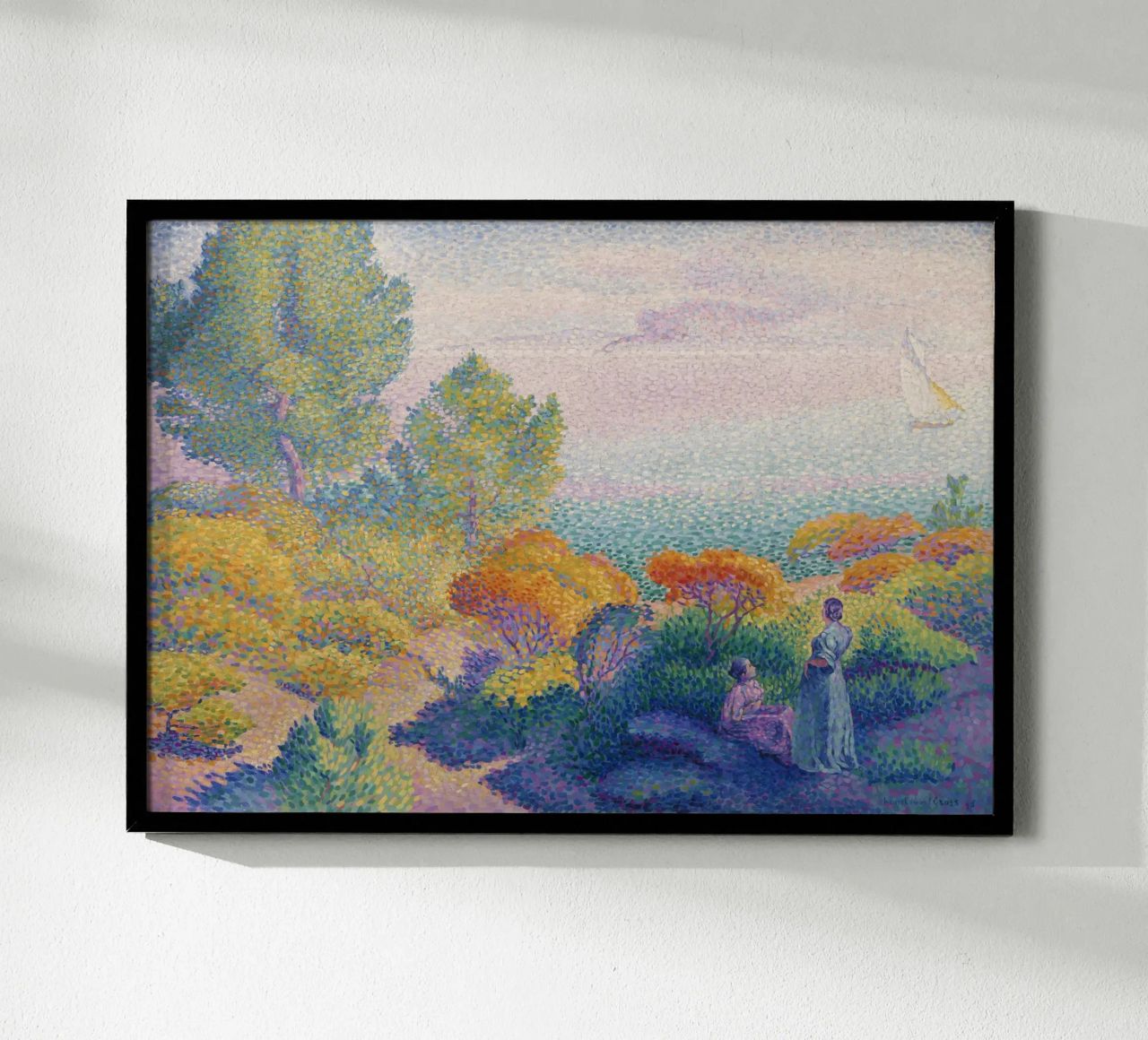 Henri-Edmond Cross - Zwei Frauen an der Küste, Mittelmeer Poster von Analic