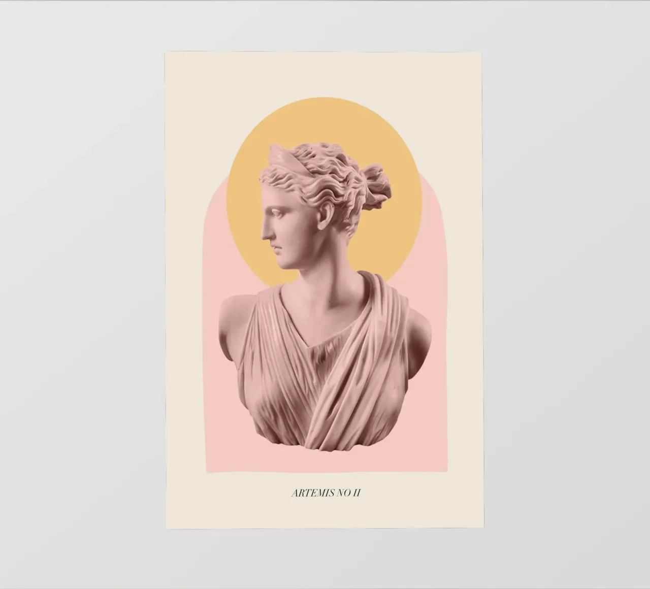 Goddess with yellow and pink shapes pellicola backlit da GraceDigitalArtCo