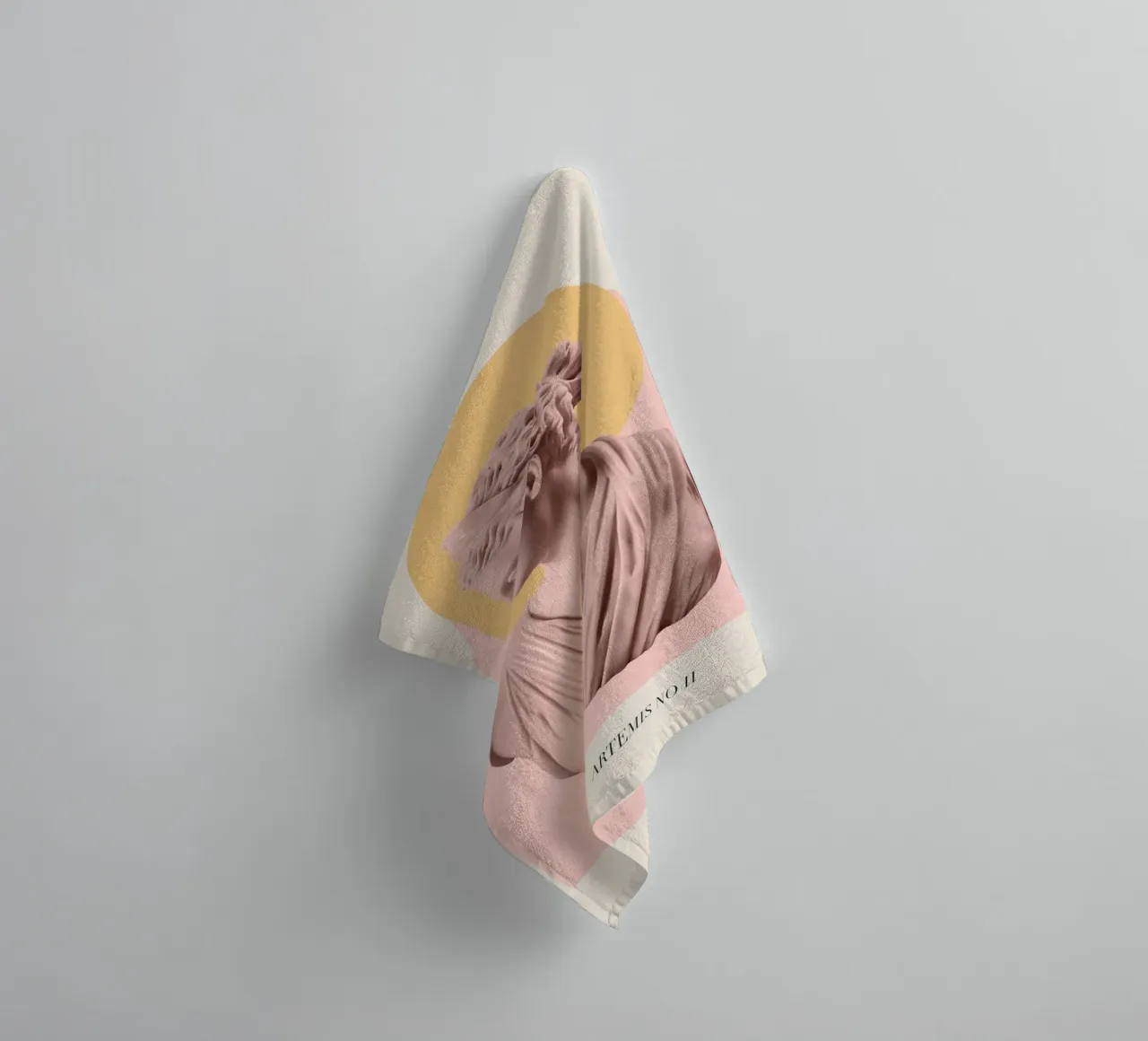 Goddess with yellow and pink shapes asciugamano da bagno da GraceDigitalArtCo
