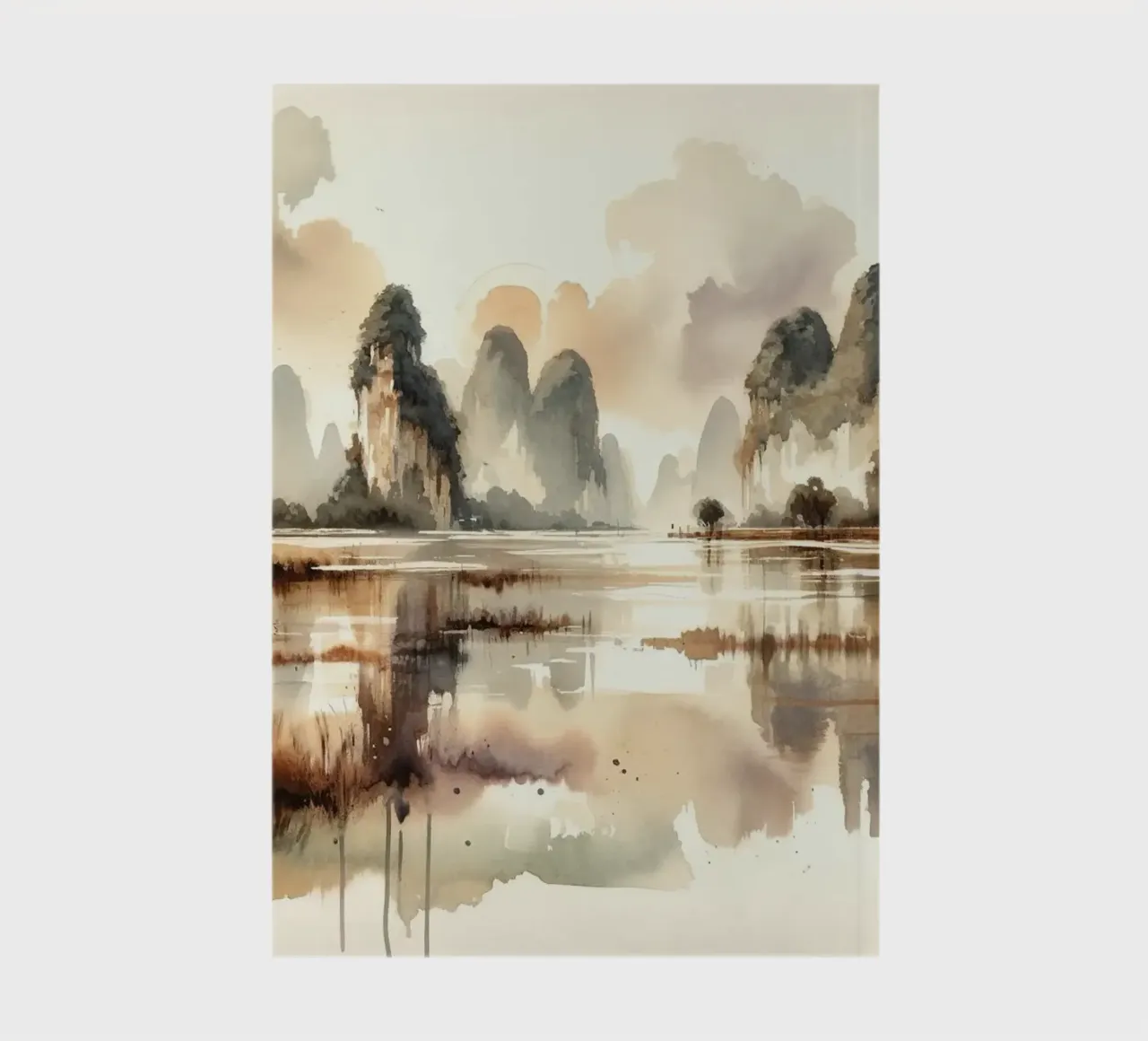 Misty Peaks Serenity notebook by Chromatic Fusion Studio