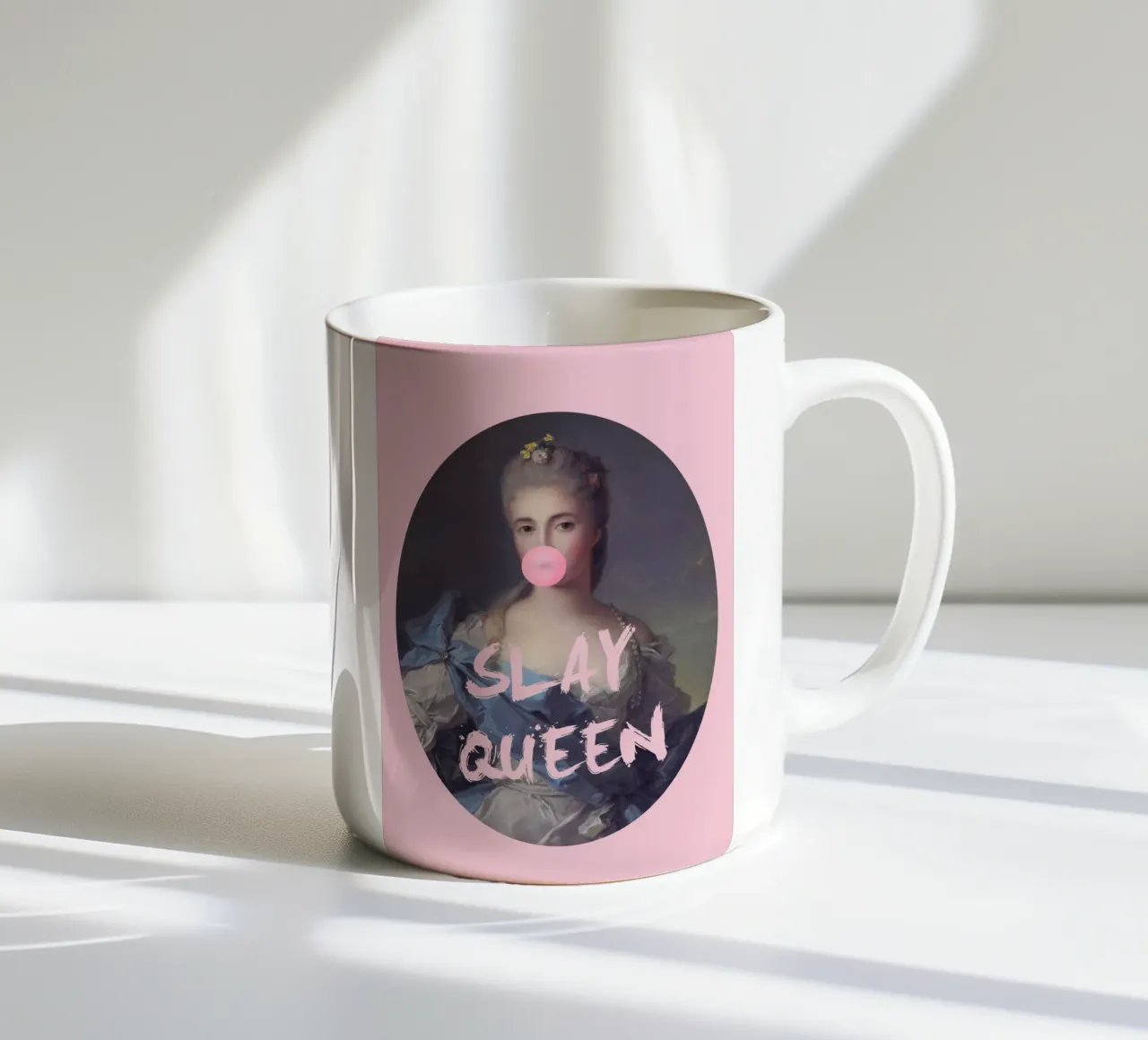 Pink Slay Queen Altered Art tazza in ceramica da GraceDigitalArtCo