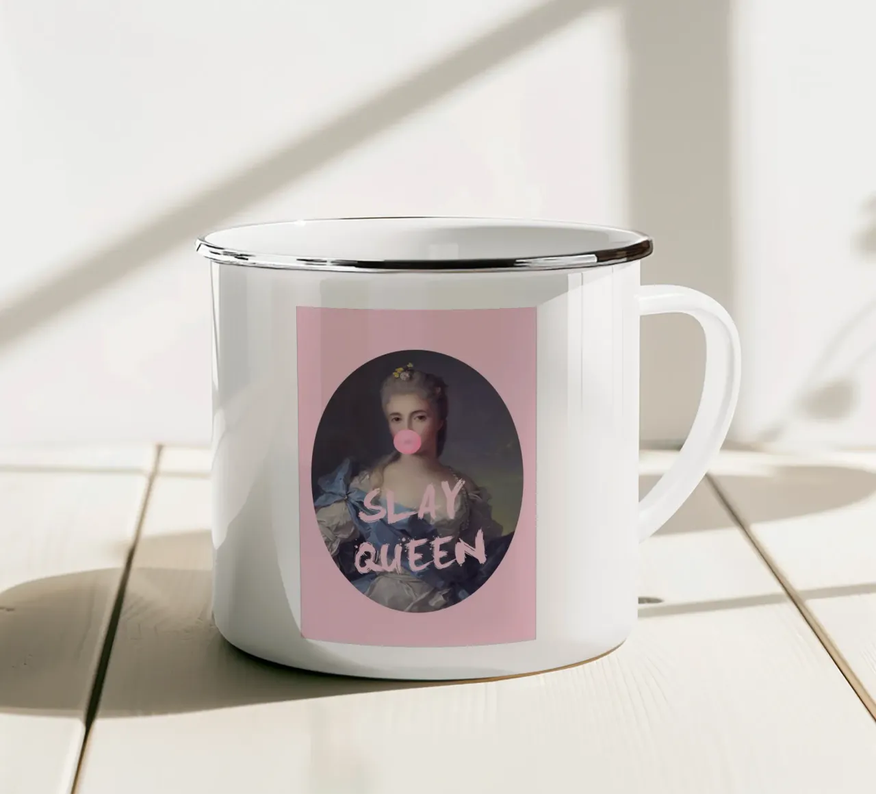 Pink Slay Queen Altered Art tazza in smalto da GraceDigitalArtCo