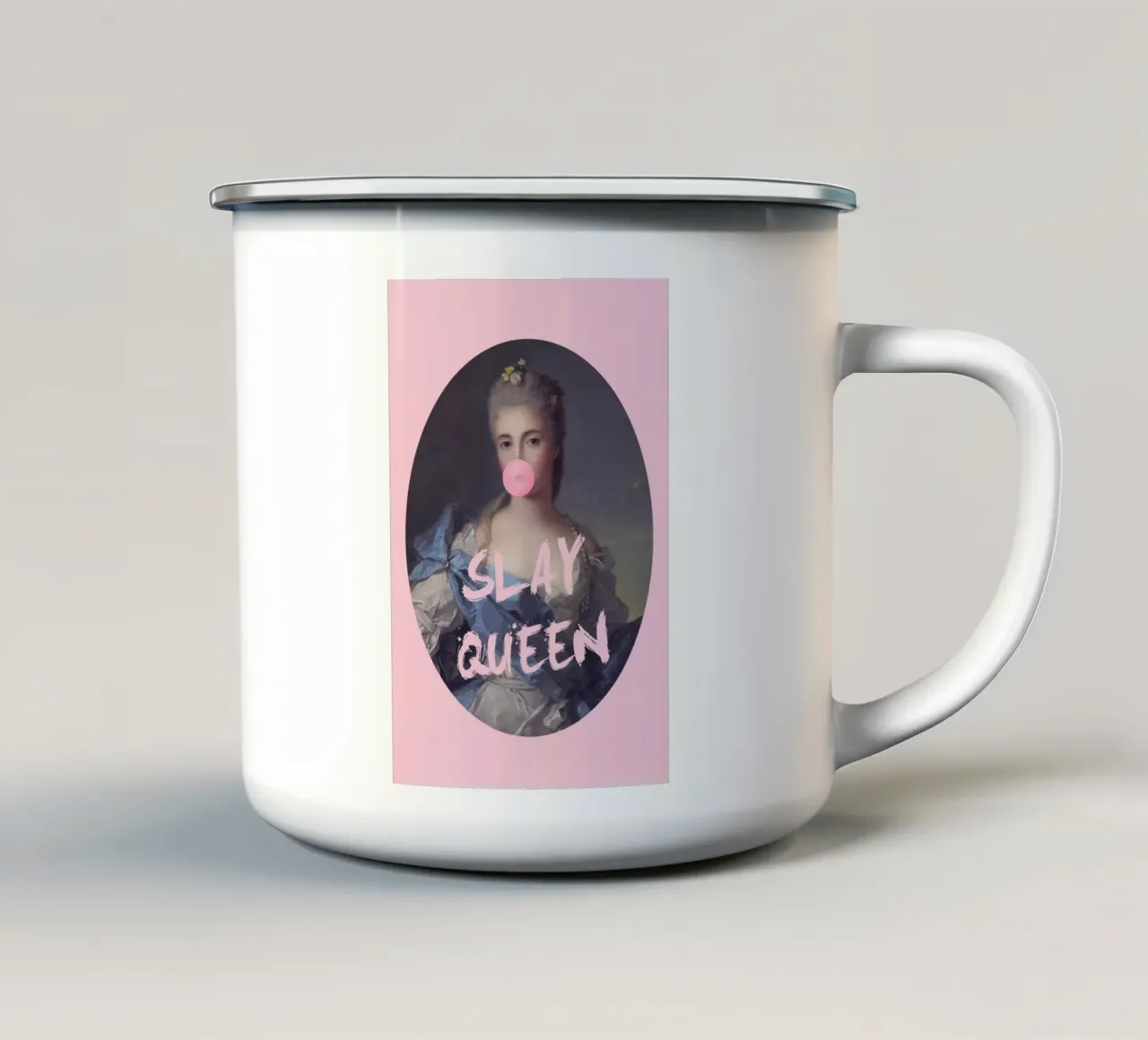 Pink Slay Queen Altered Art tazza in smalto da GraceDigitalArtCo