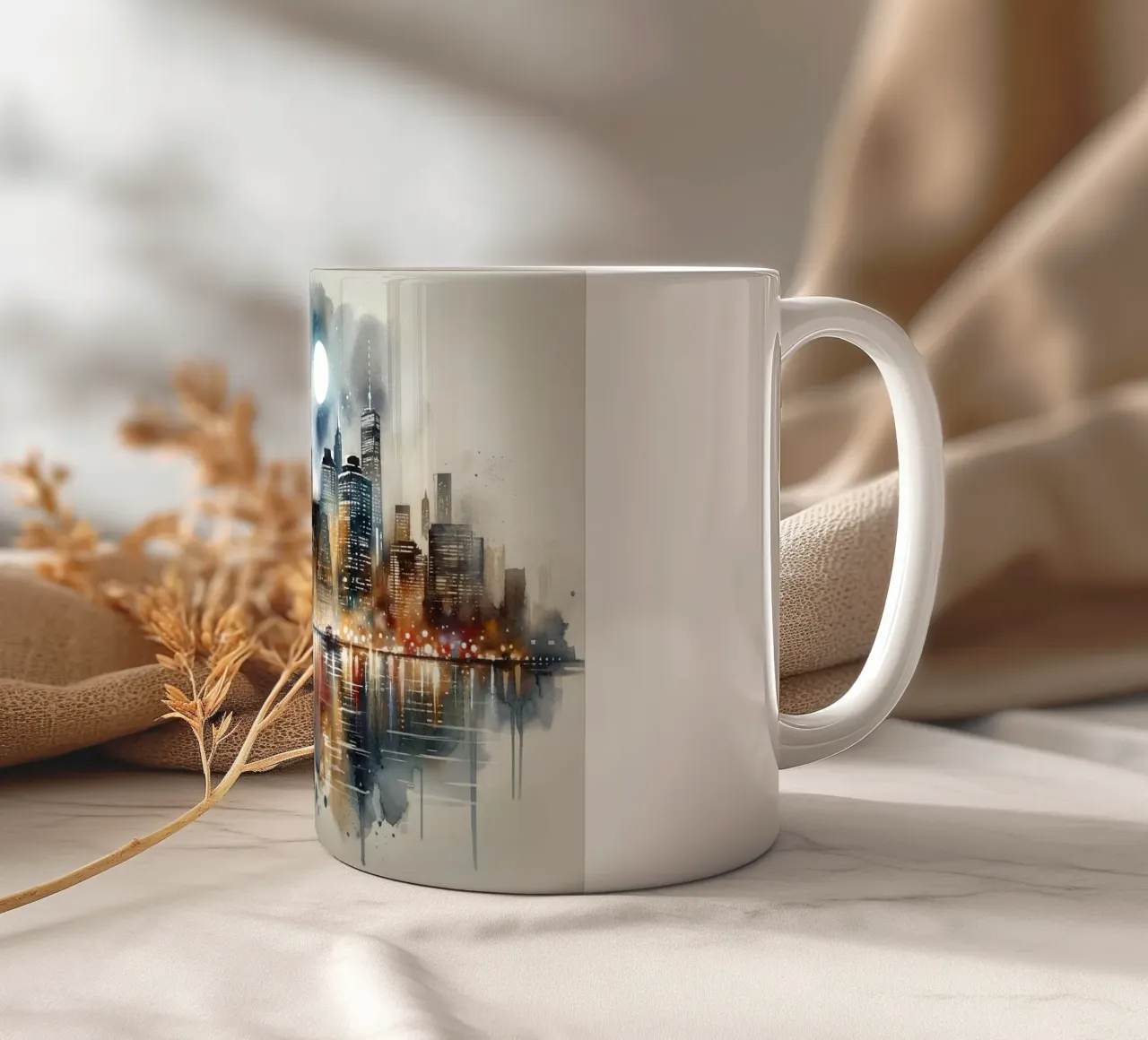 Manhattan al chiaro di luna tazza in ceramica da Chromatic Fusion Studio