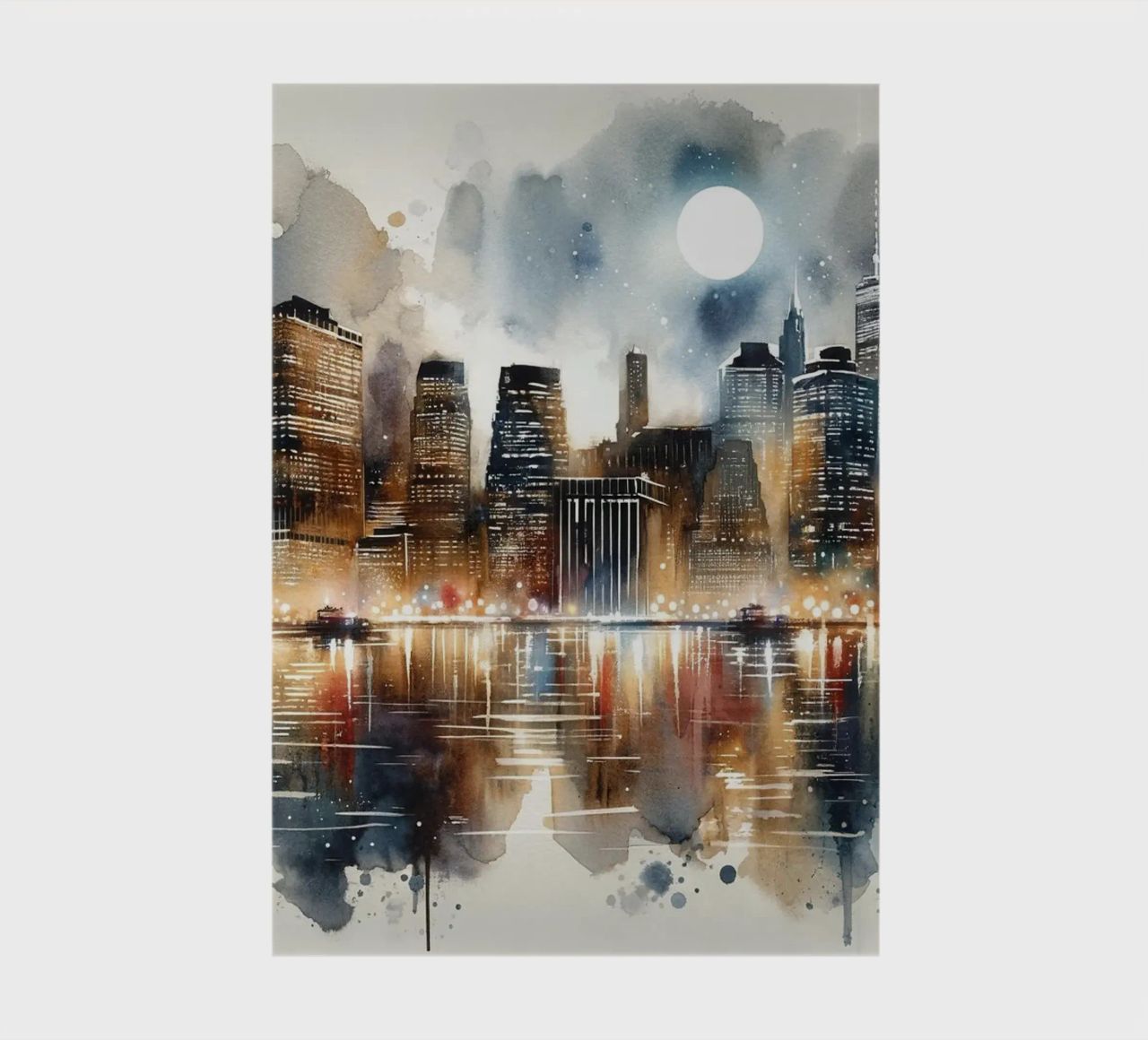 Manhattan au clair de lune carnet de notes de Chromatic Fusion Studio