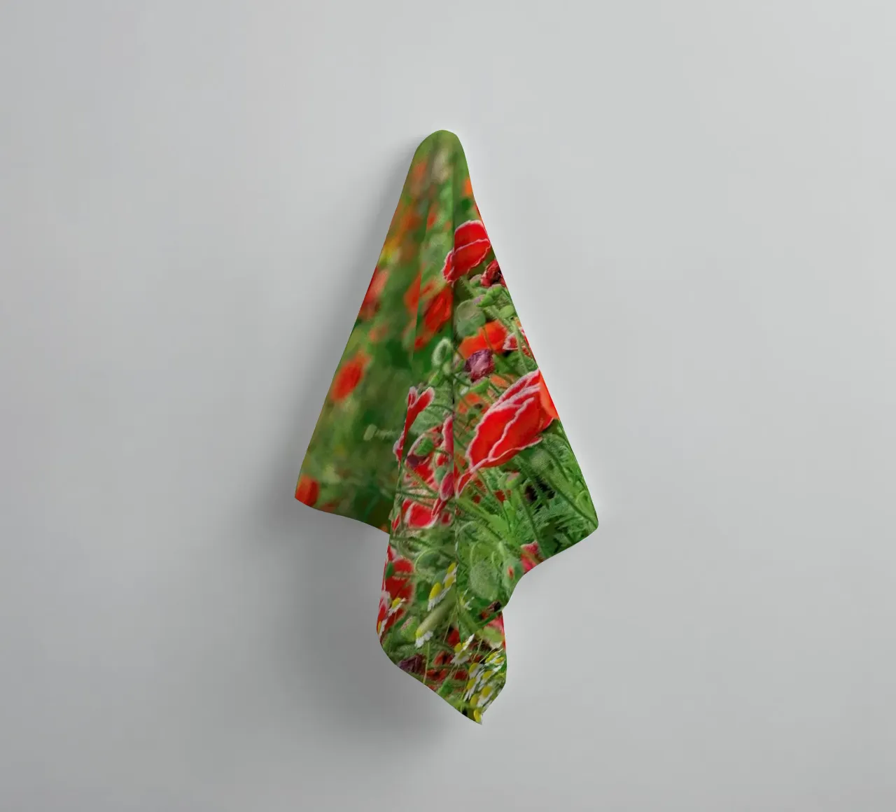 Mixed Red Poppyfield asciugamano da bagno da Curious Collections by Marielle Leenders
