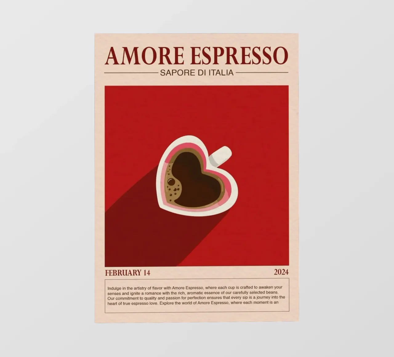 Amore Espresso telo in pvc da cosmos studio