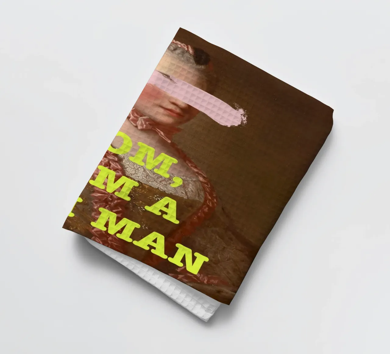 Rich Man FEMINIST Art with yellow text canovaccio da cucina da GraceDigitalArtCo