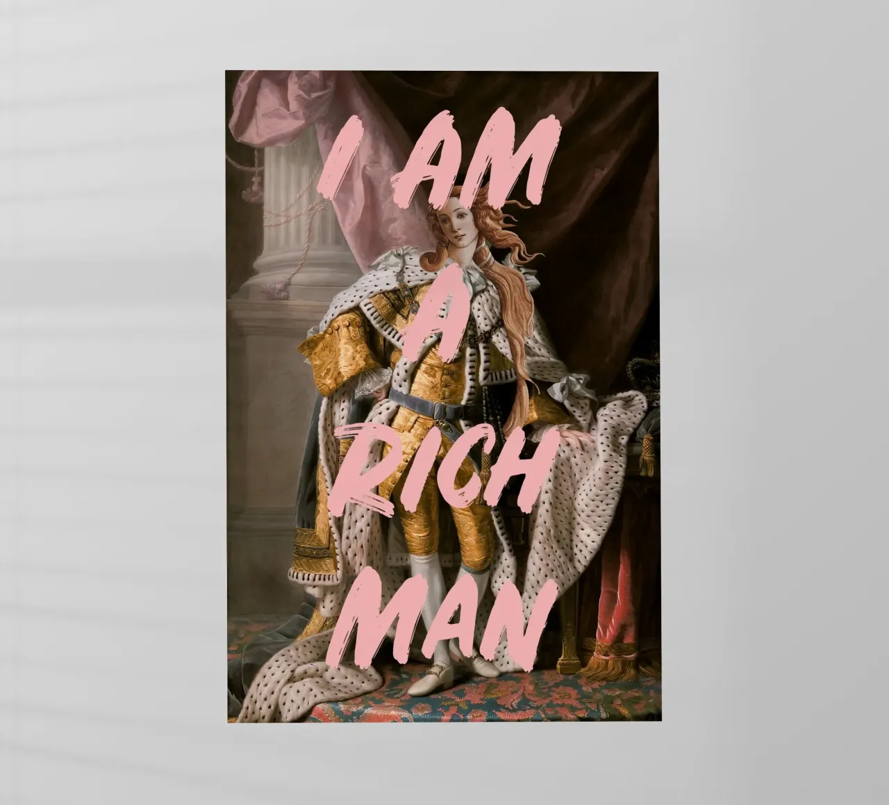 Venus Rich Man Pink Text - FEMINIST art pellicola backlit da GraceDigitalArtCo
