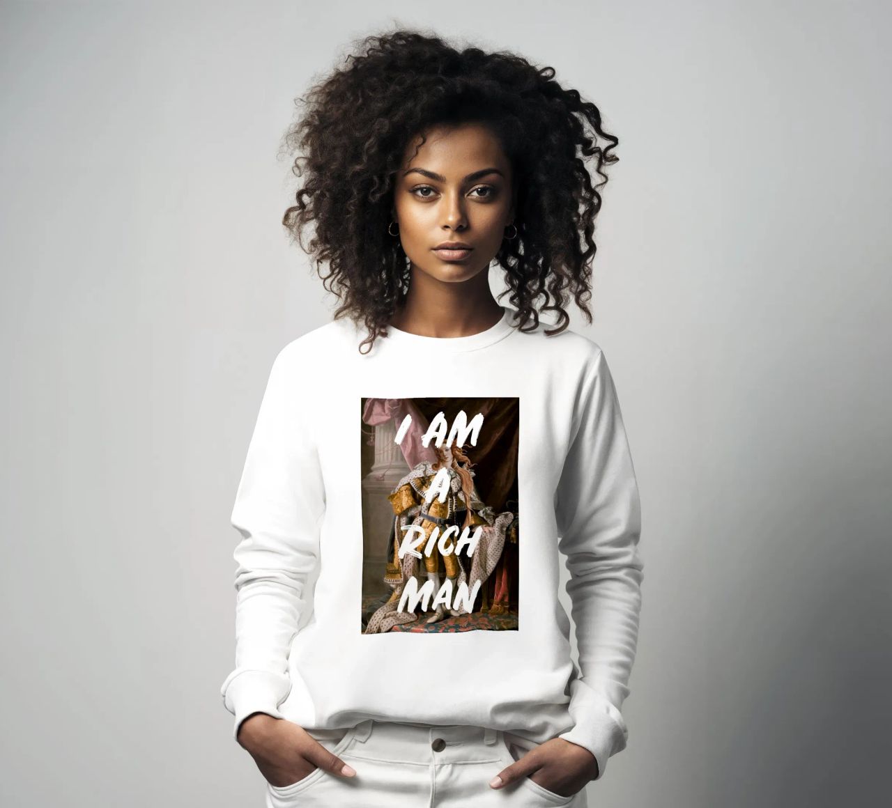 Venus Rich Man White Text felpa da GraceDigitalArtCo