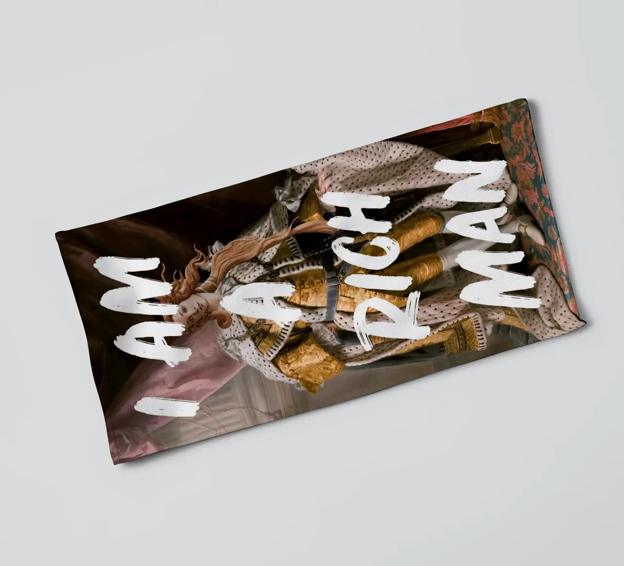 Venus Rich Man White Text serviette de bain de GraceDigitalArtCo