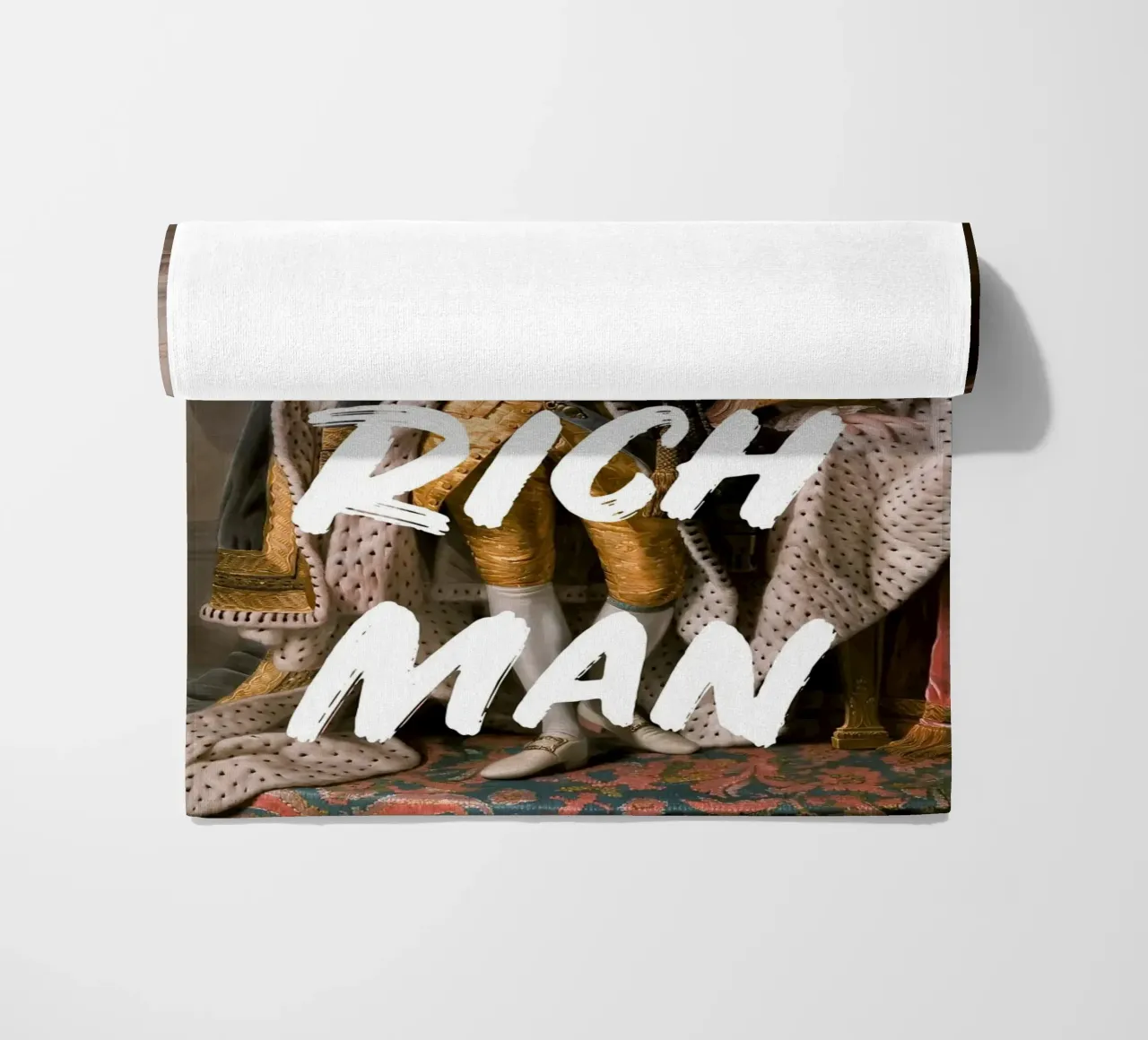 Venus Rich Man White Text telo mare da GraceDigitalArtCo