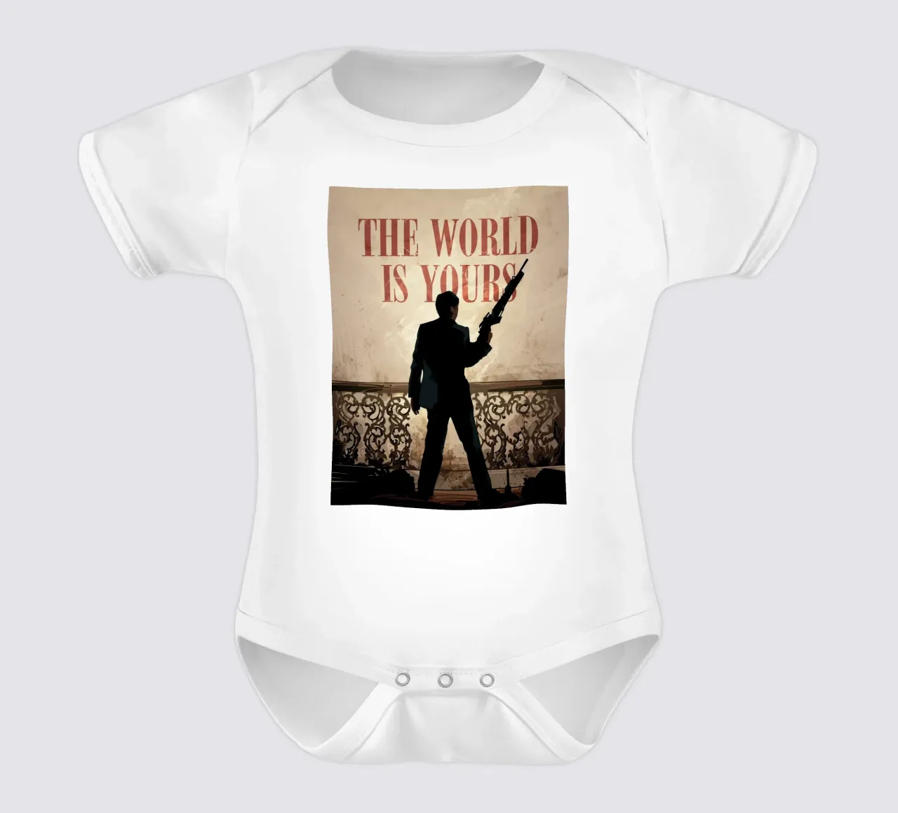 Scarface short-sleeve baby romper by nabakumov