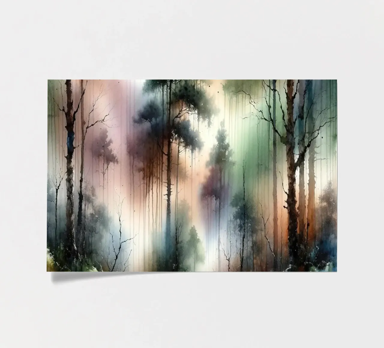 Mysterious Forest Enveloped in Thick Fog sticker sheet by Chromatic Fusion Studio