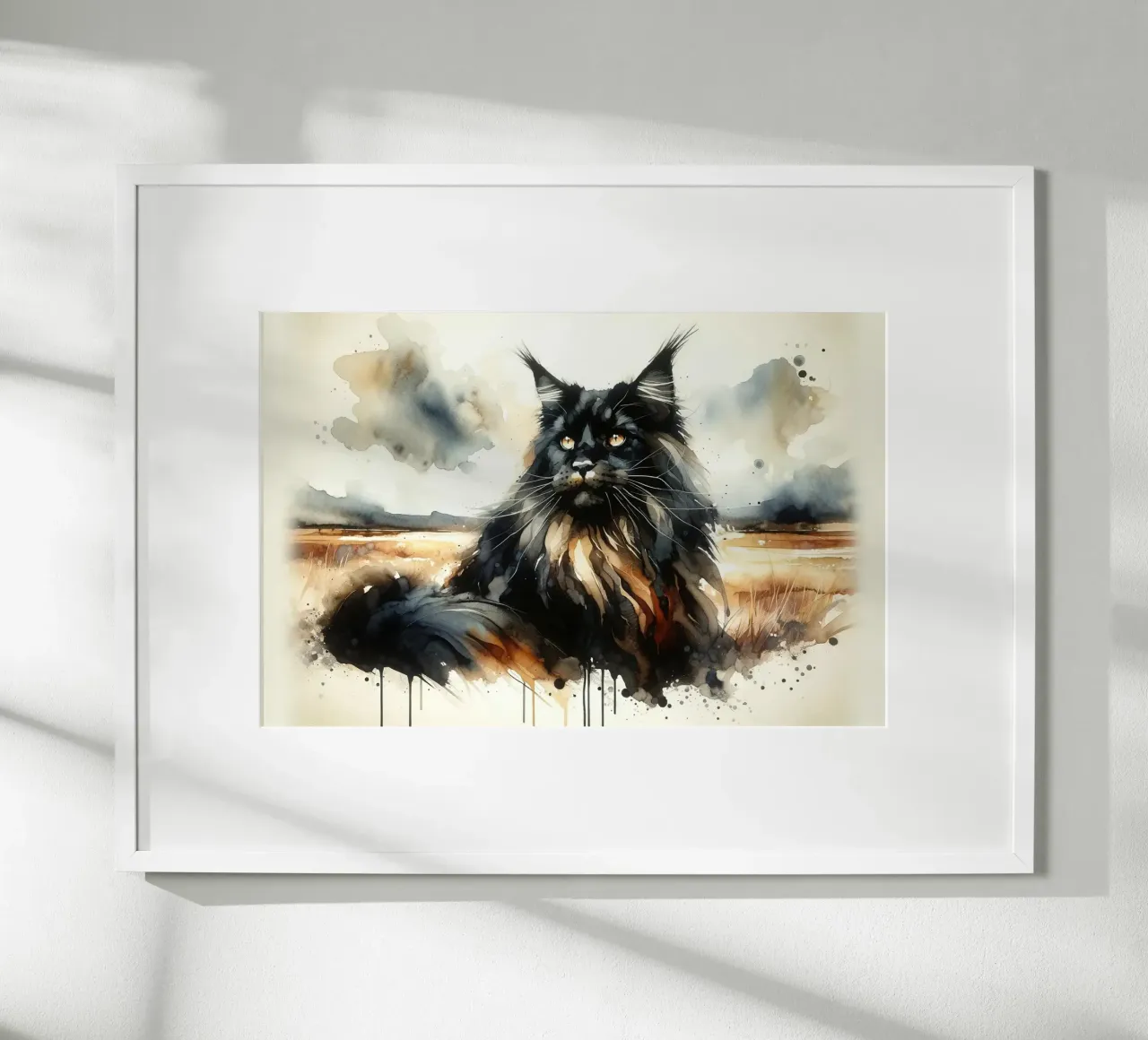 Gatto mistico in libertà carta hahnemühle da Chromatic Fusion Studio