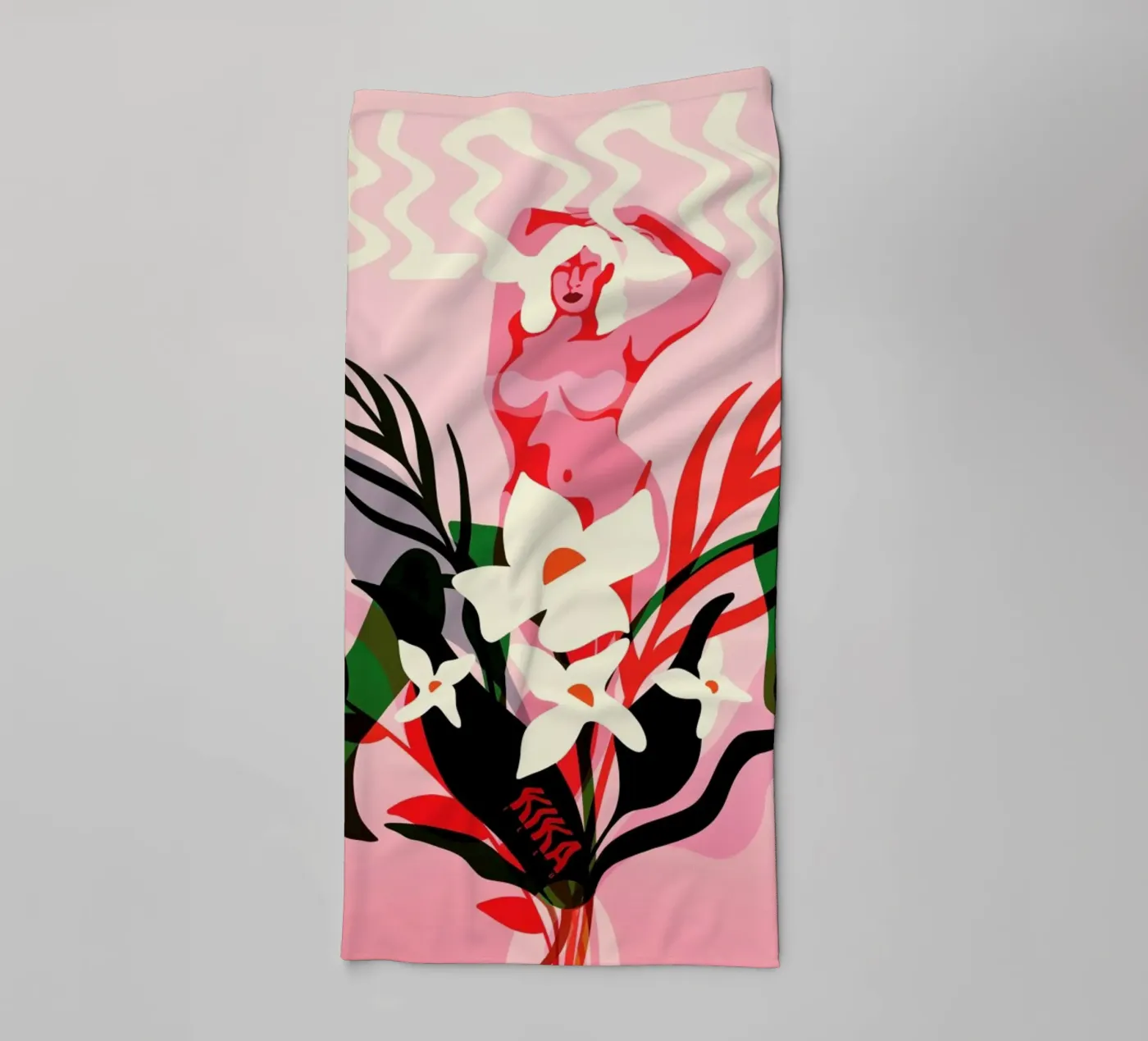 Bloom badhanddoek van Kika illu