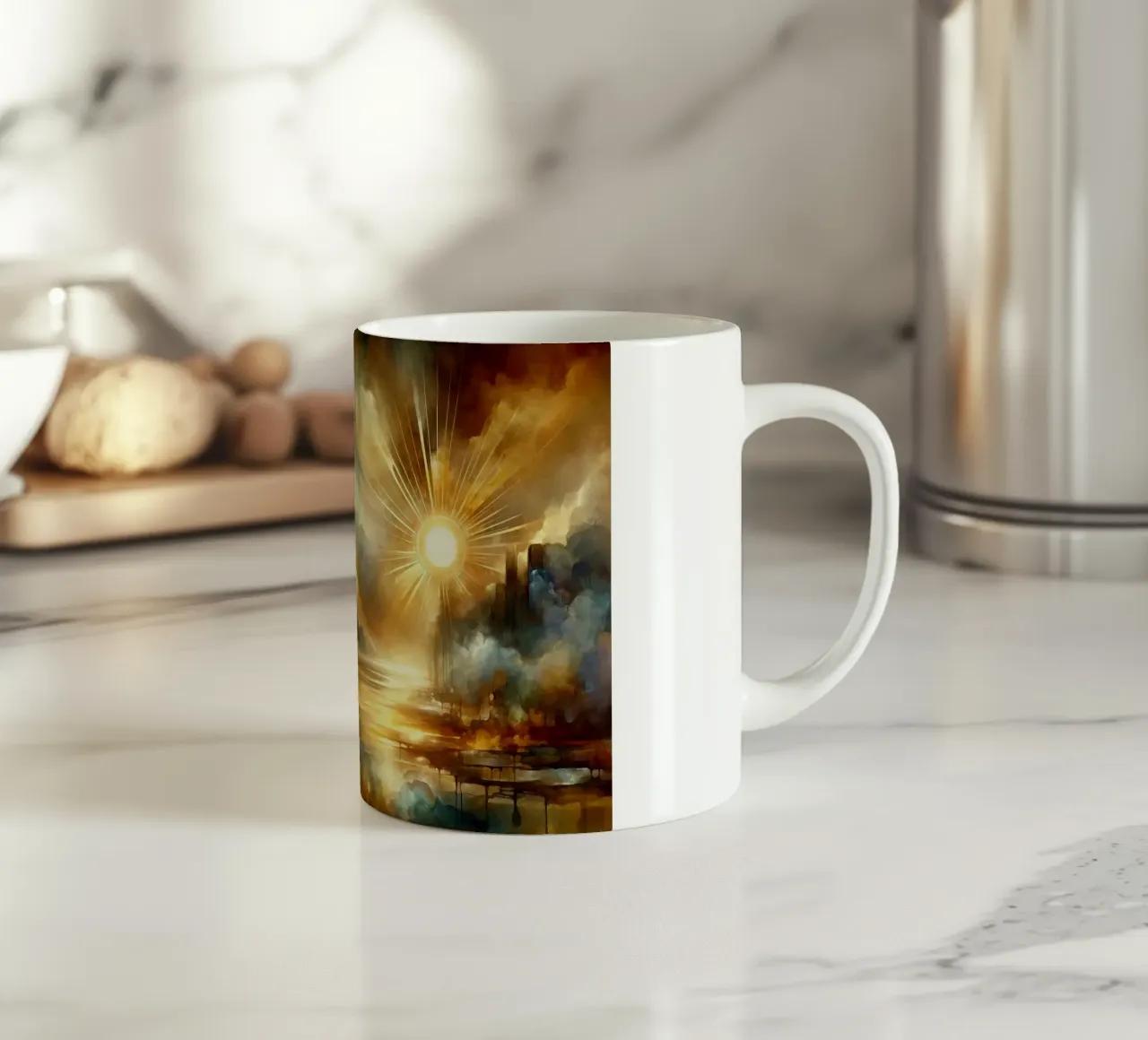 Alba mistica vichinga tazza in ceramica da Chromatic Fusion Studio