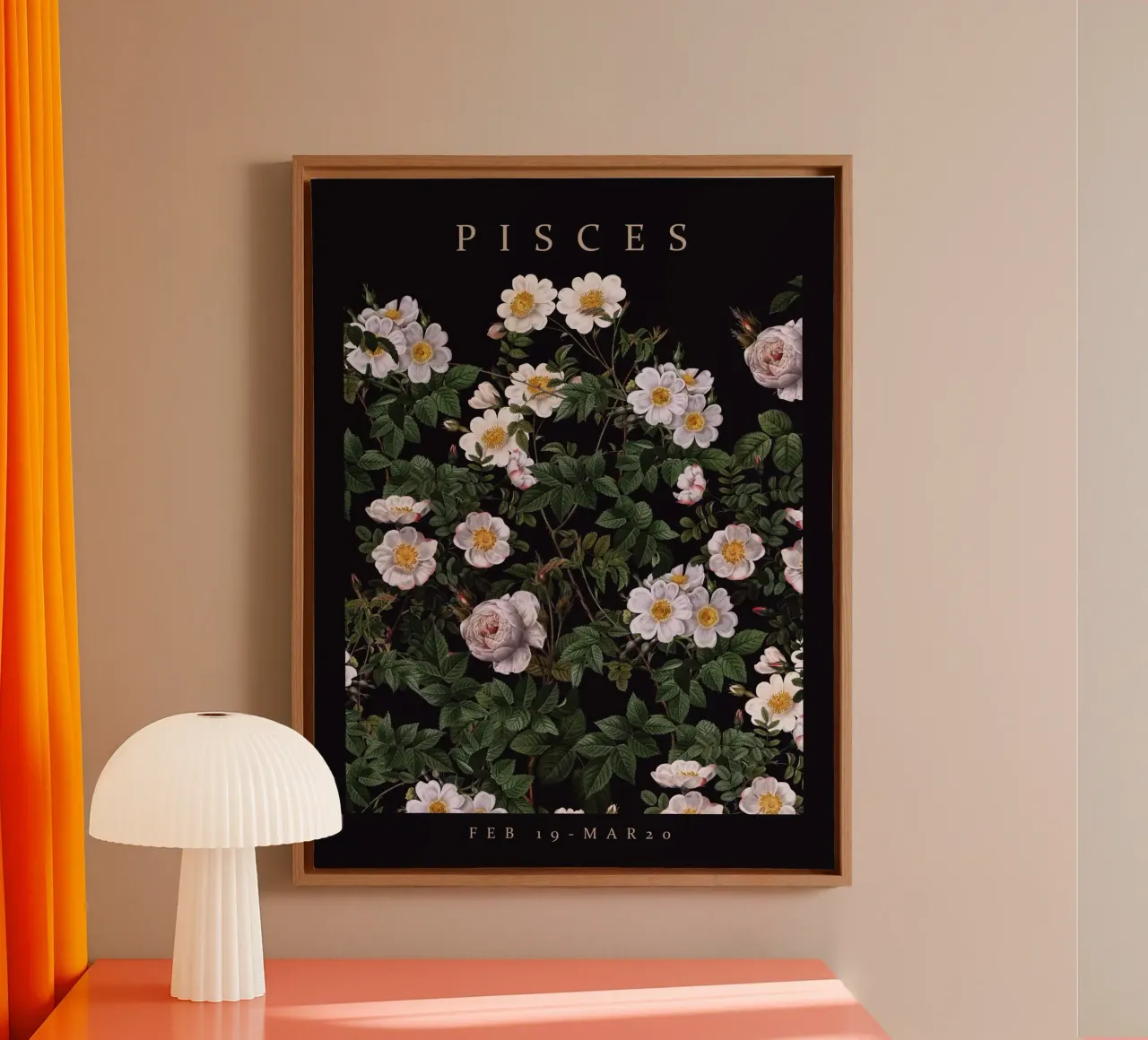 PISCES canvas with Floater frame by burcukorkmazyurek