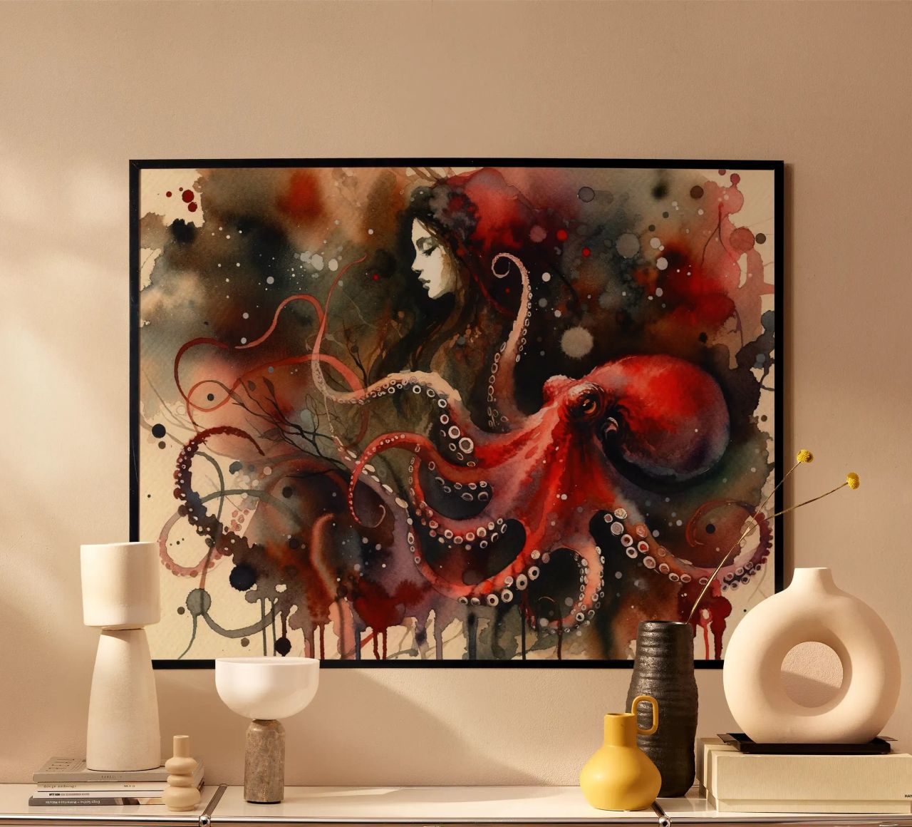 Paysage de rêve de la pieuvre poster de Chromatic Fusion Studio