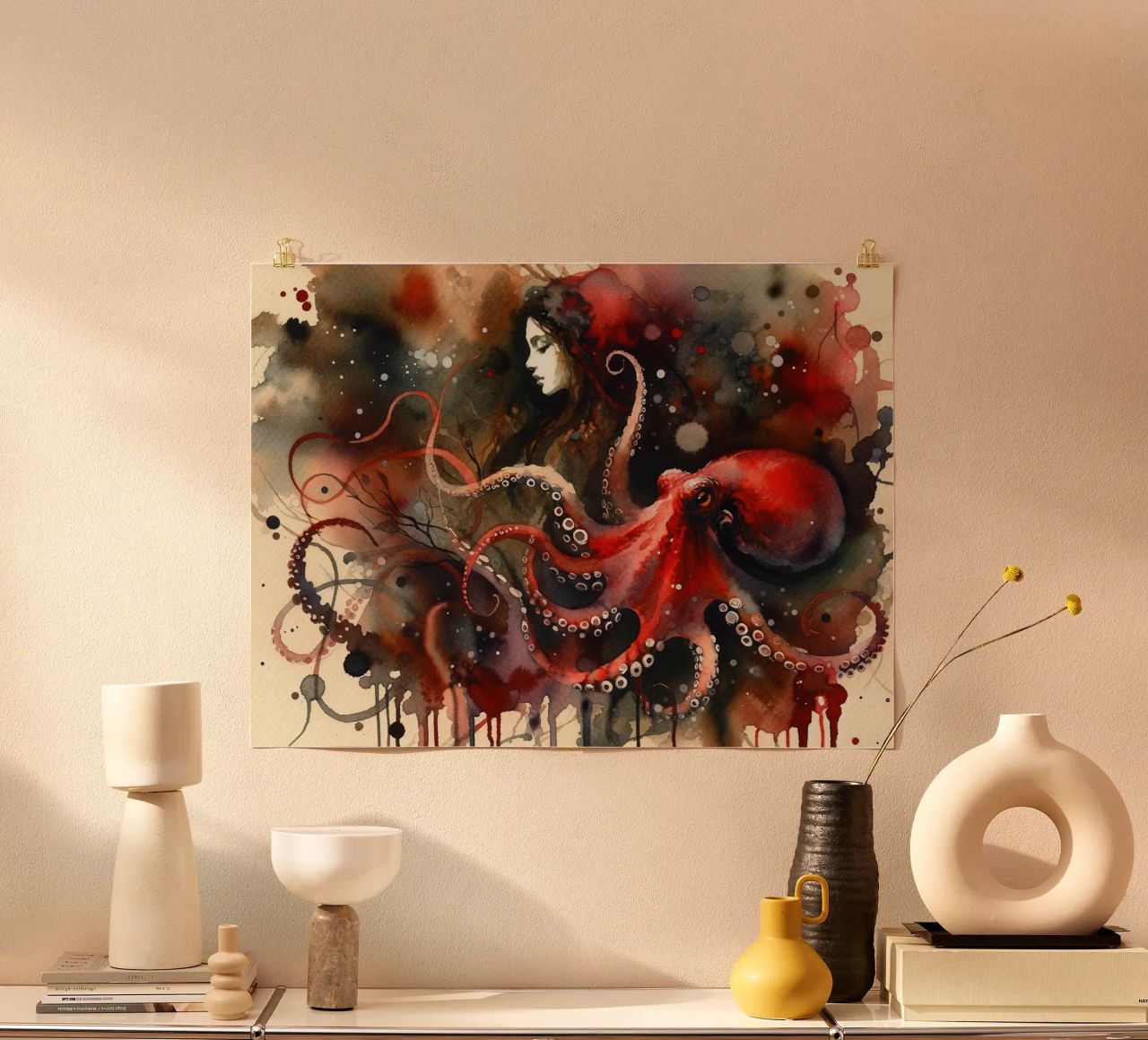 Paysage de rêve de la pieuvre poster de Chromatic Fusion Studio