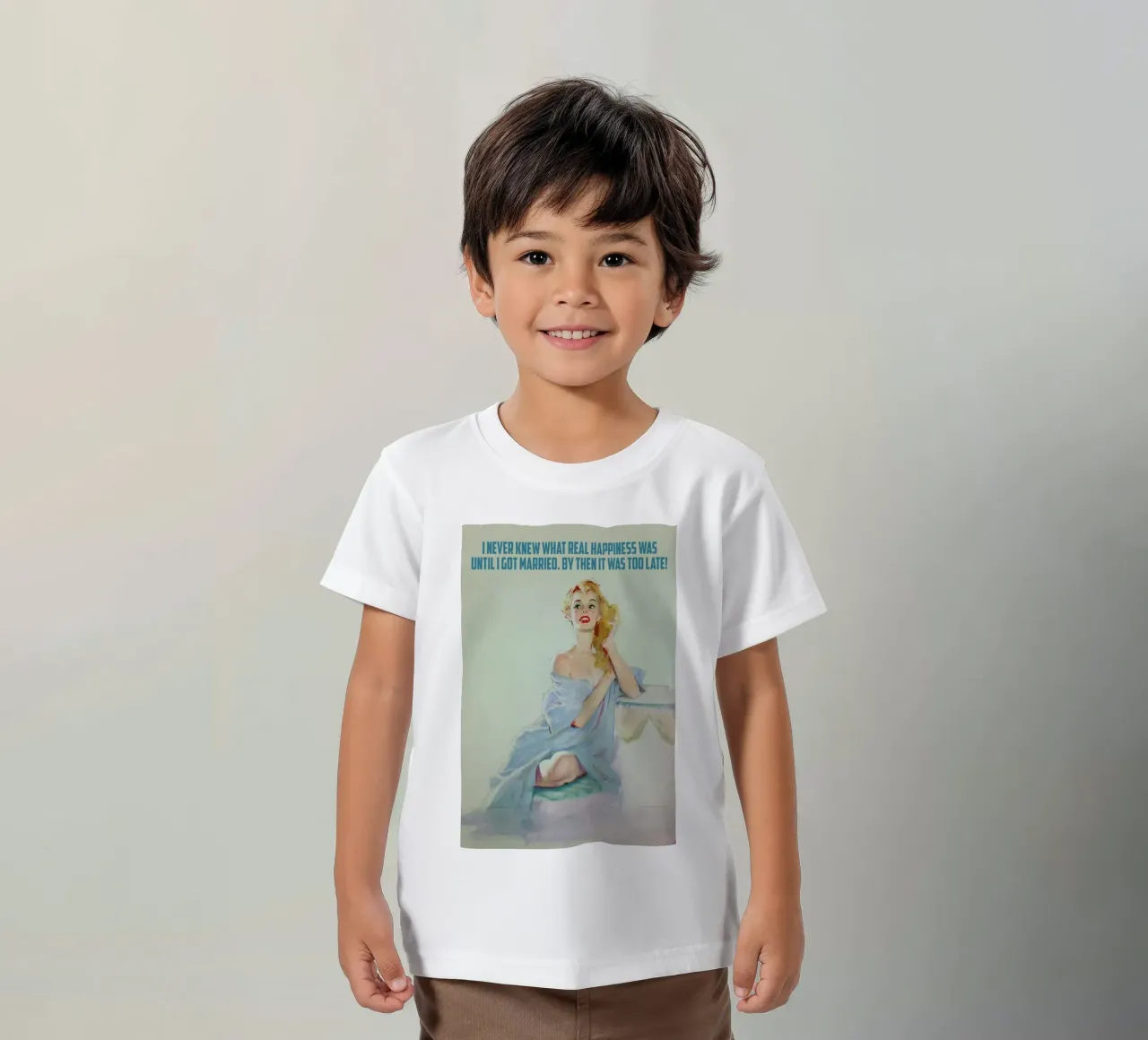 I Never Knew What Real t-shirt bambini da Gallery Print and Art Limited